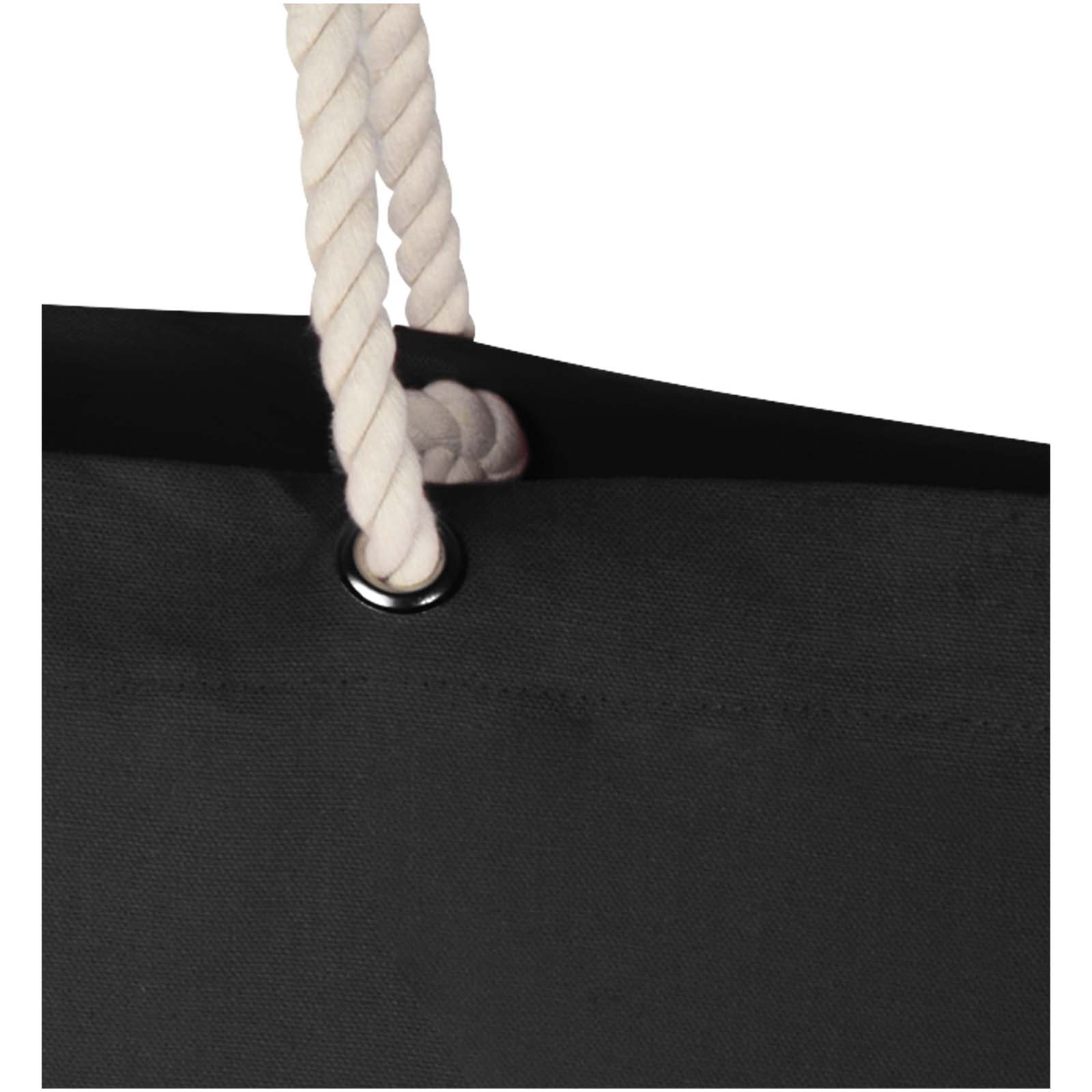 Florida 270 g/m² Strandtragetasche aus recyceltem GRS-Material schwarz, schwarz
