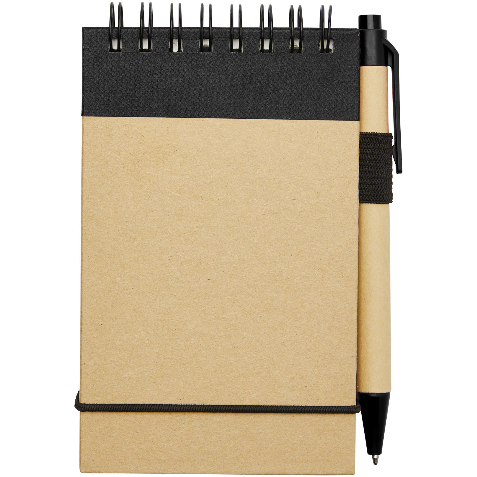 Zuse A7 Recycling Notizblock mit Stift natur, schwarz