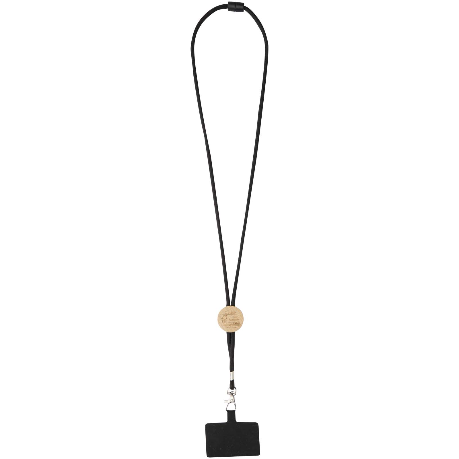 Adhab Smartphone Lanyard mit Bambusdetails schwarz