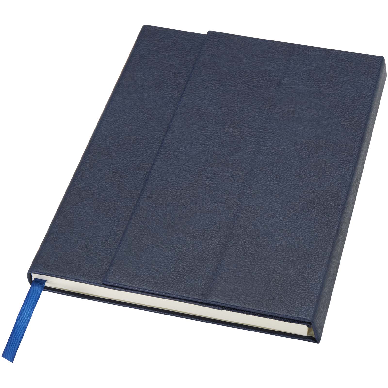 Alejandra A5 Hardcover Notizbuch aus recyceltem Leder Ozeanblau