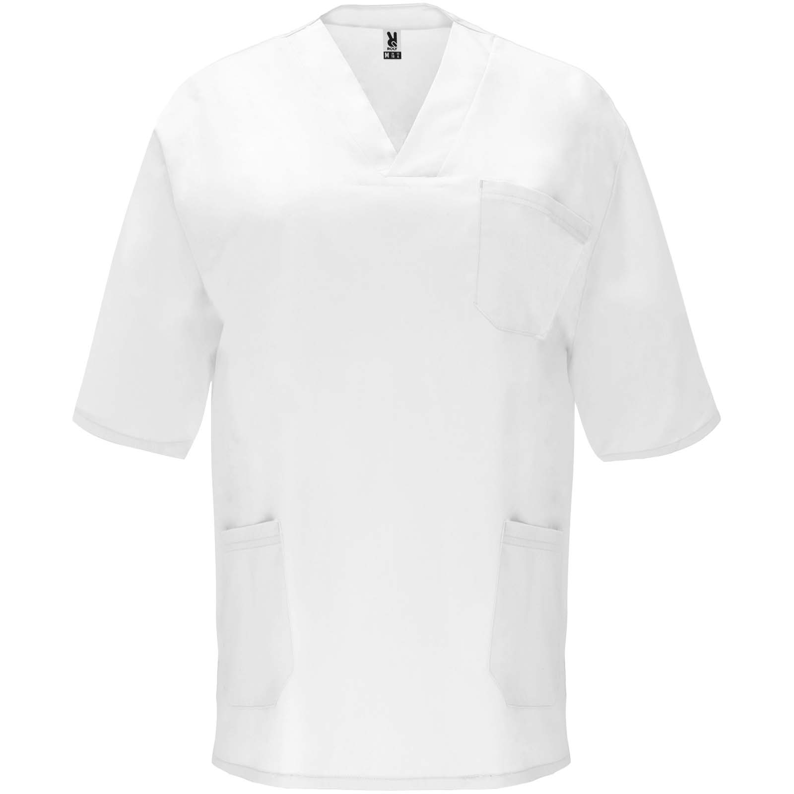 Panacea Kurzärmeliges Arbeitshemd, 160 g/m2, unisex weiss
