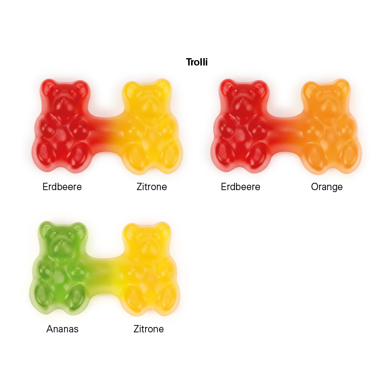 Eventkalender Eco L Papierblister, Fruchtgummi Teambärchen