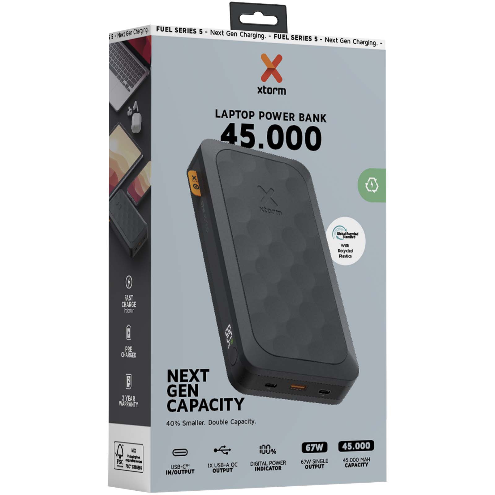 Xtorm FS5451 Fuel-Serie 45.000 mAh 67 W Powerbank mitternachtsschwarz