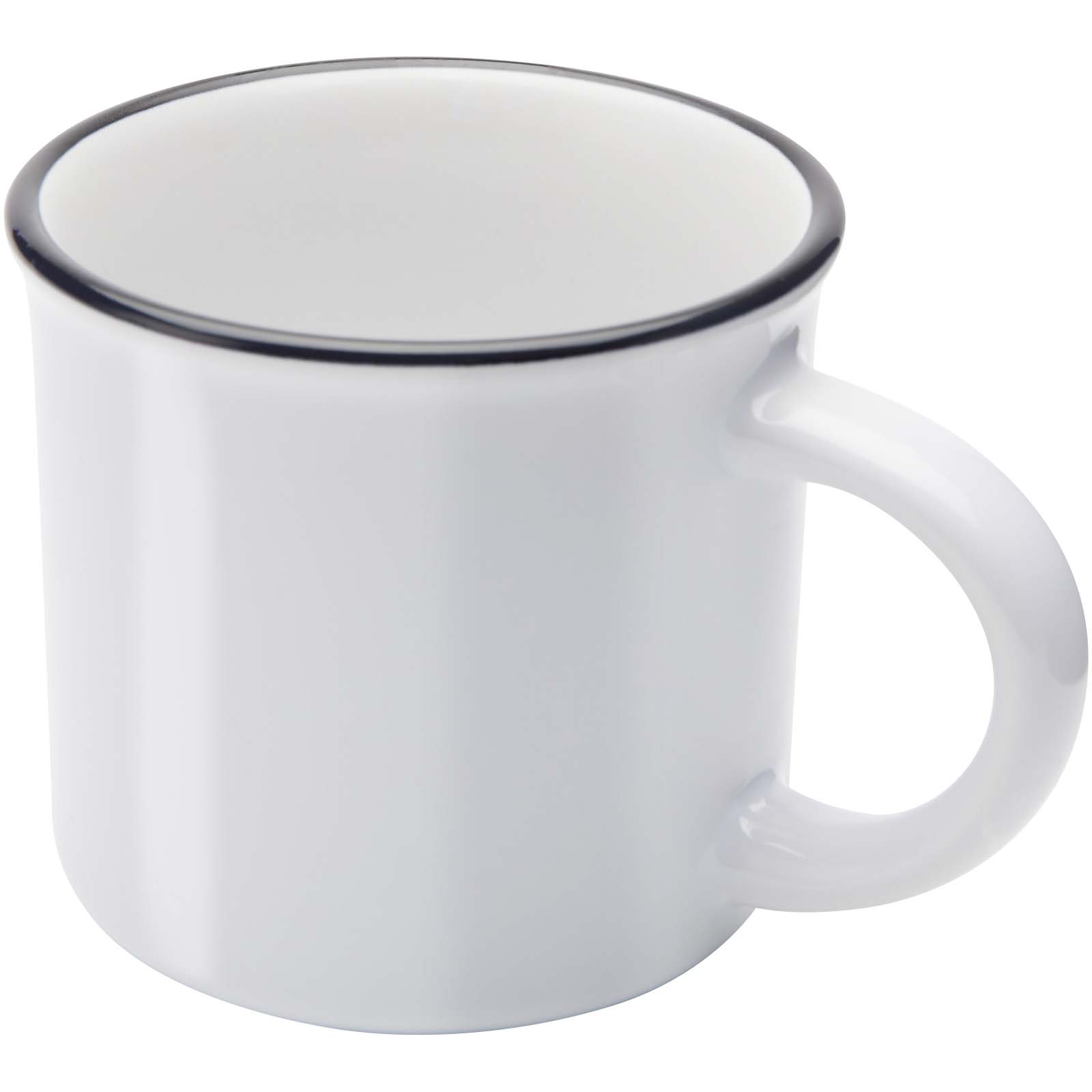 Bari Keramiktasse 240 ml mit glänzender Oberfläche weiss