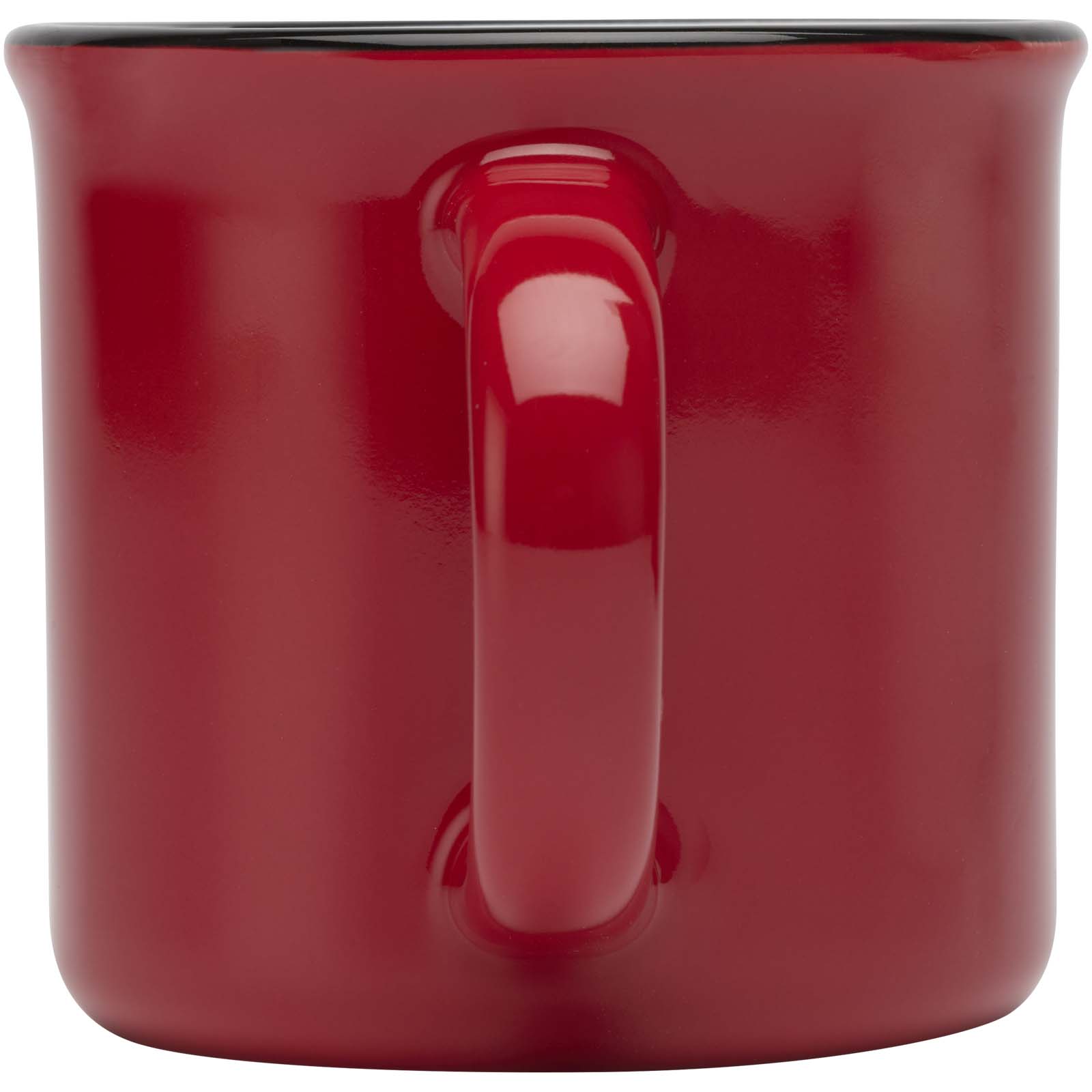 Bari Keramiktasse 240 ml mit glänzender Oberfläche rot