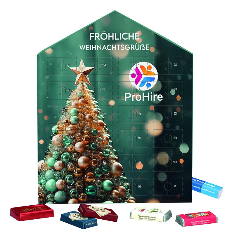 Täfelchen Adventskalender Haus, Sarotti Schokoladen-Täfelchen