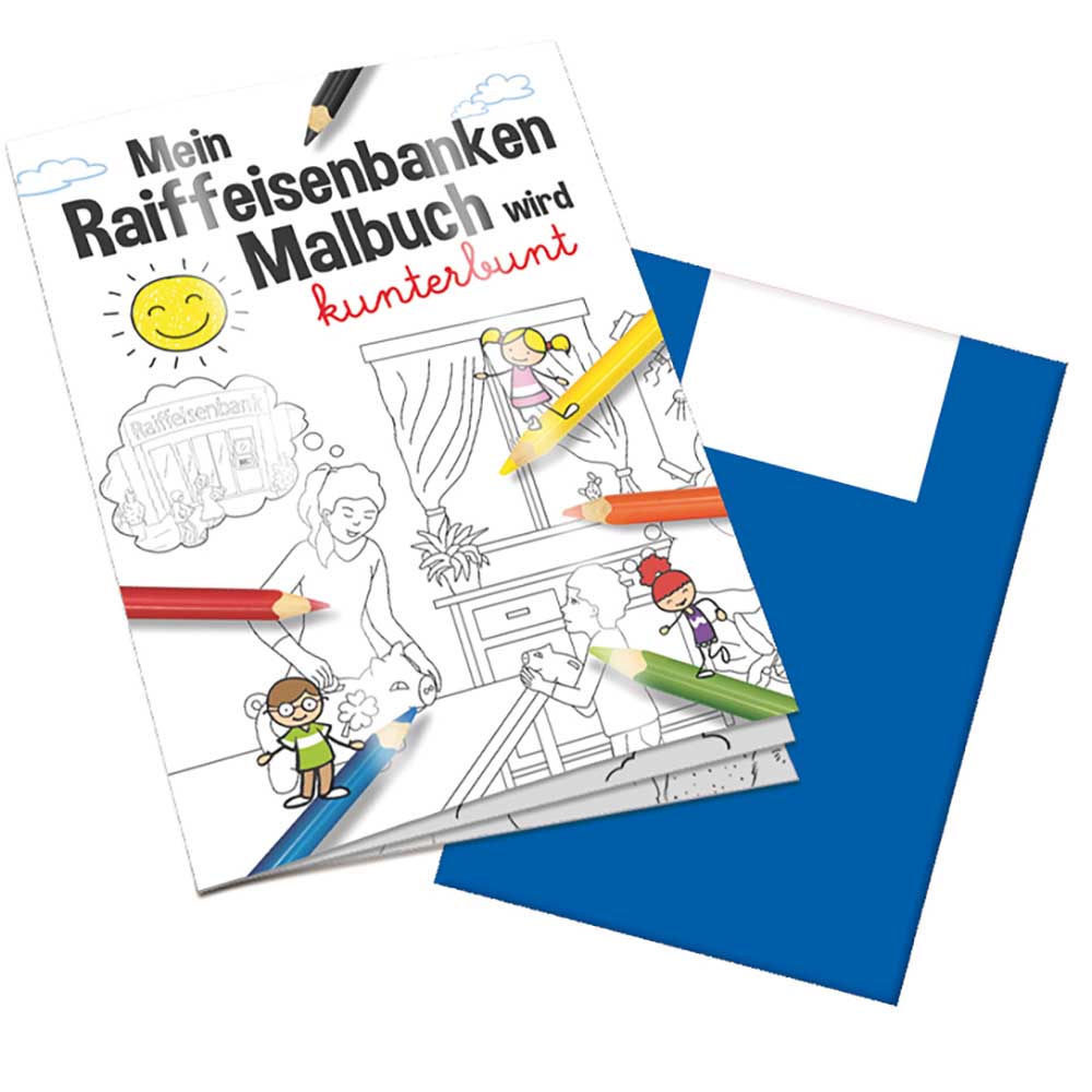 Malbuch / Mal-Set A6 - Raiffeisenbanken