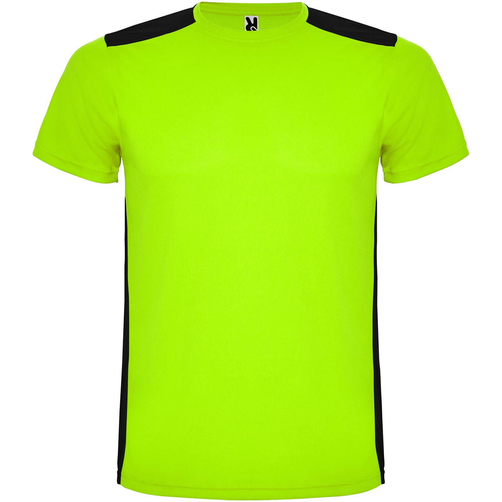 Detroit 130 g/m² Sport T-Shirt für Kinder limone, schwarz