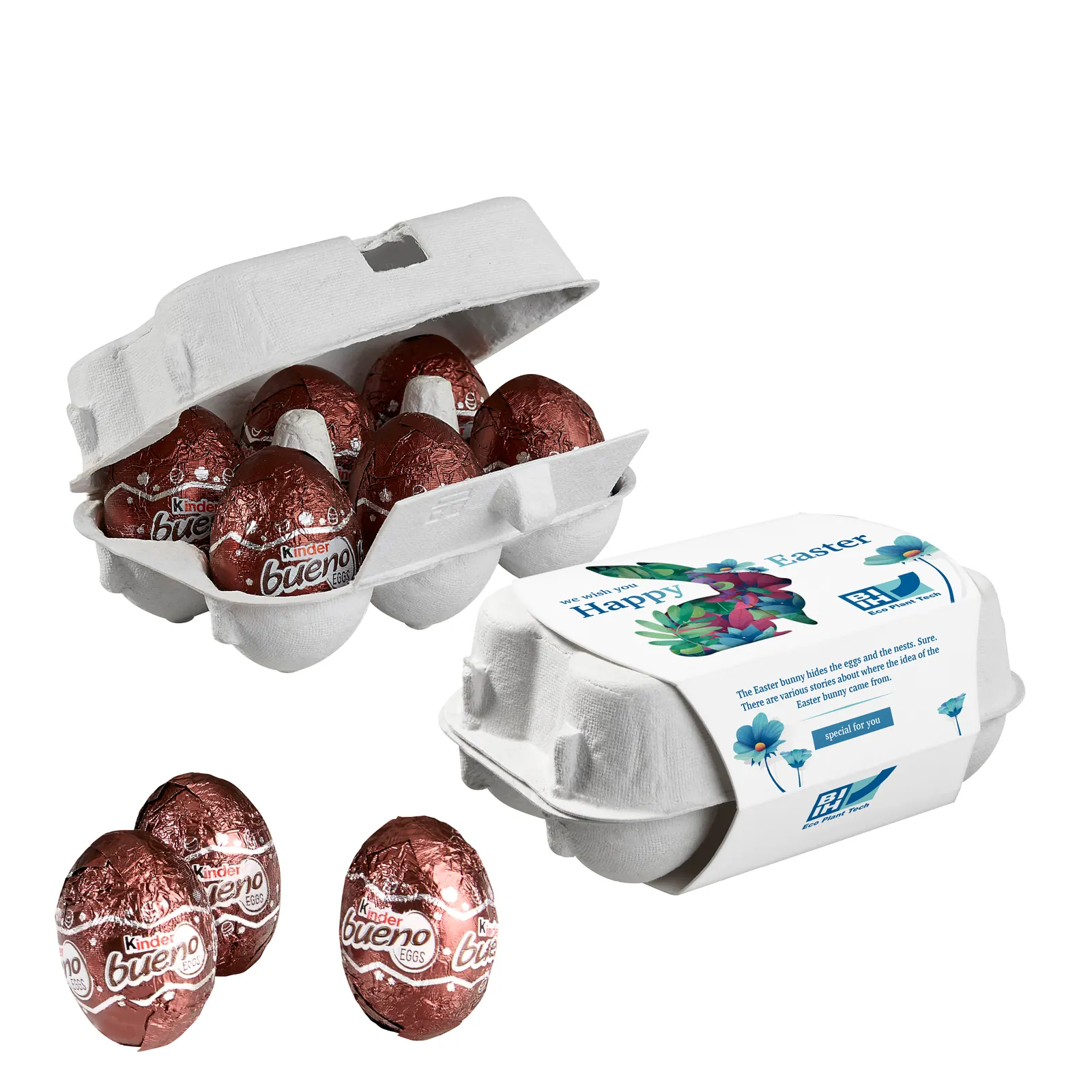 6er Ostereier-Karton mit Kinder Bueno Eiern
