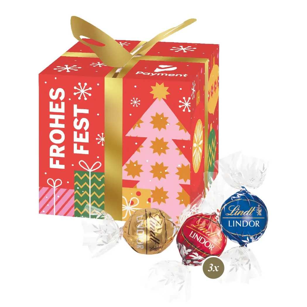 Präsent "Feine Bescherung" mit Lindor Pralinés