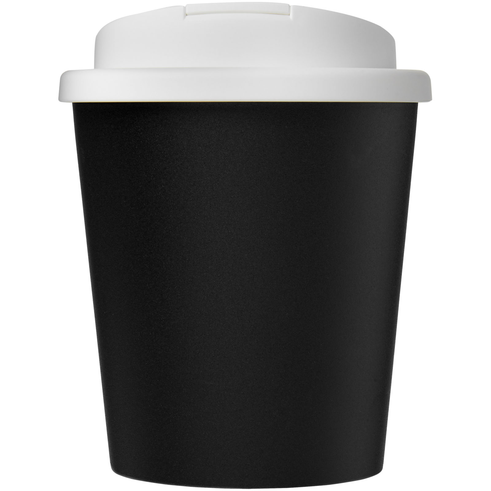 Americano® Espresso Eco 250 ml recycelter Isolierbecher mit auslaufsicherem Deckel schwarz, weiss