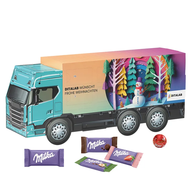 Adventskalender LKW long, Milka Schokotäfelchen