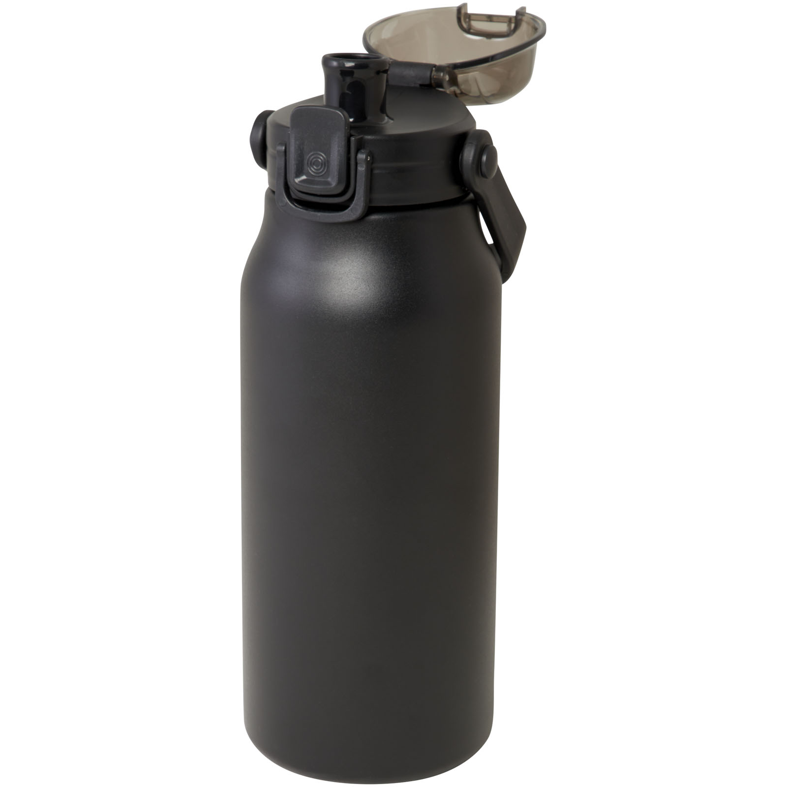 Giganto 1600 ml RCS-zertifizierte Kupfer-Vakuum Isolierflasche aus recyceltem Edelstahl schwarz
