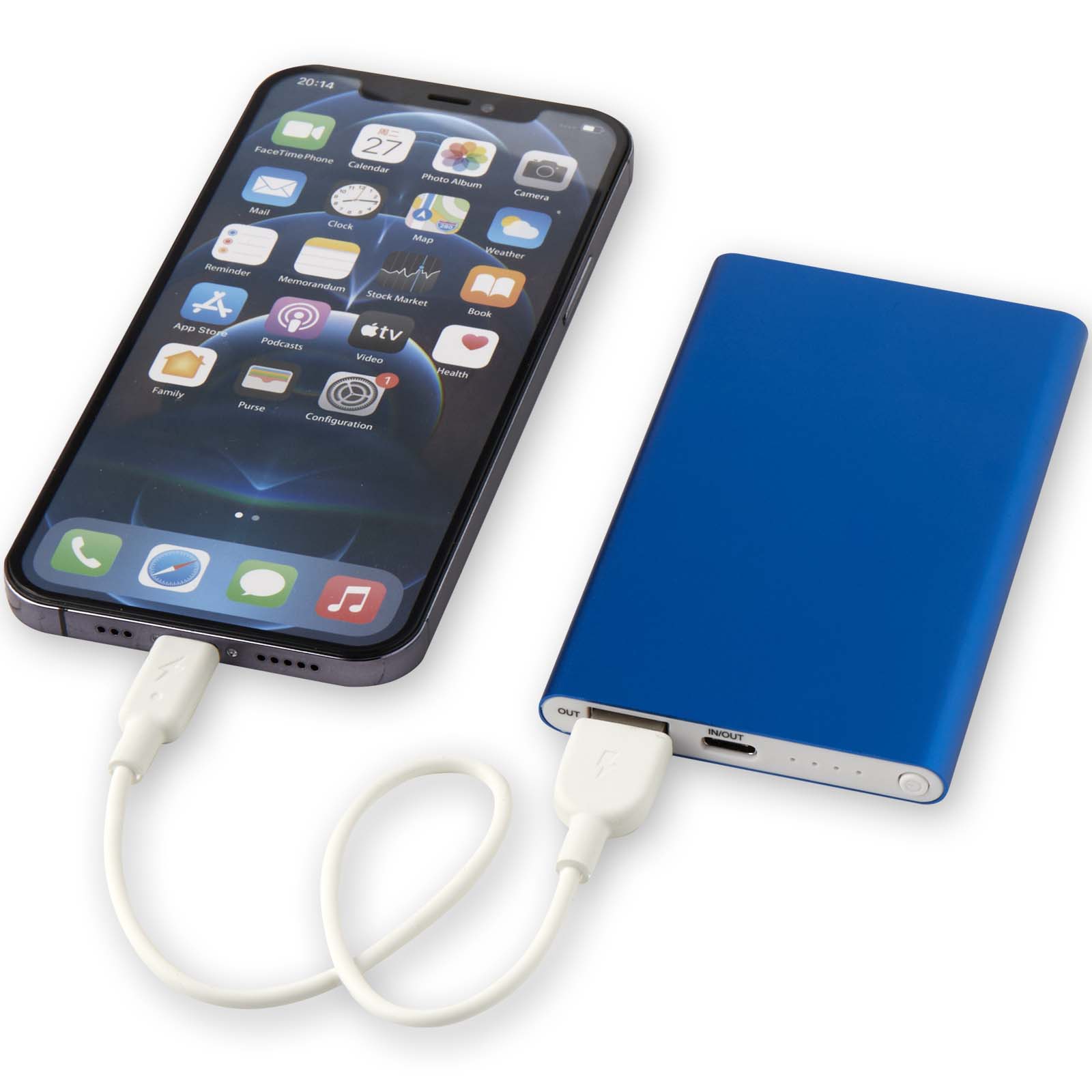 Pep 4000 mAh Type-C Powerbank aus recyceltem Aluminium royalblau