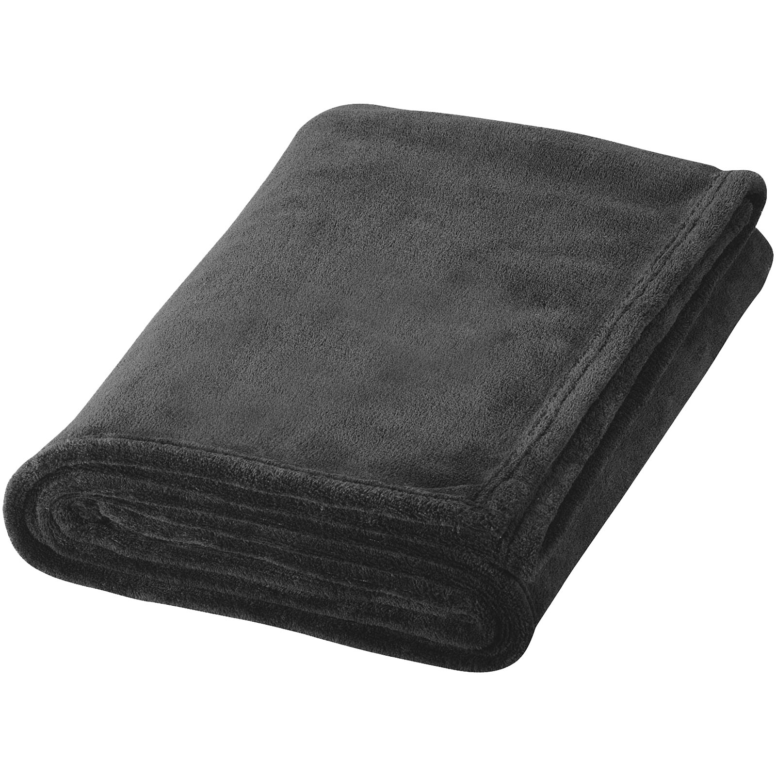 Bay Plaid-Decke aus extraweichem Coral-Fleece schwarz