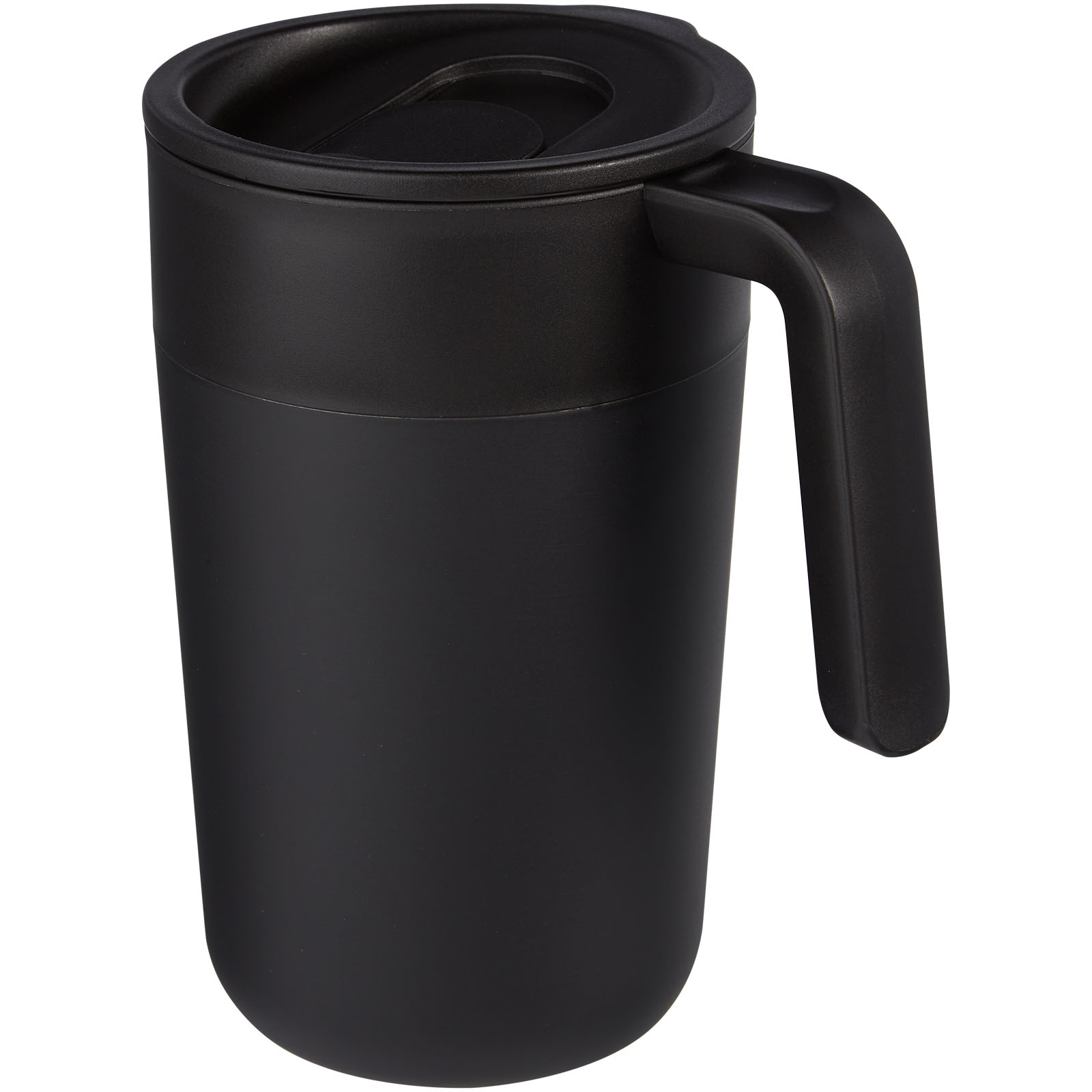 Nordia 400 ml doppelwandiger Becher aus Recyclingmaterial schwarz