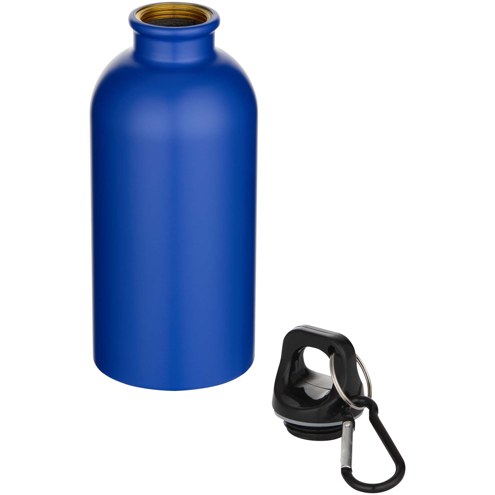 Oregon 400 ml matte RCS-zertifizierte einwandige Trinkflasche aus recyceltem Edelstahl mit Karabinerhaken royalblau