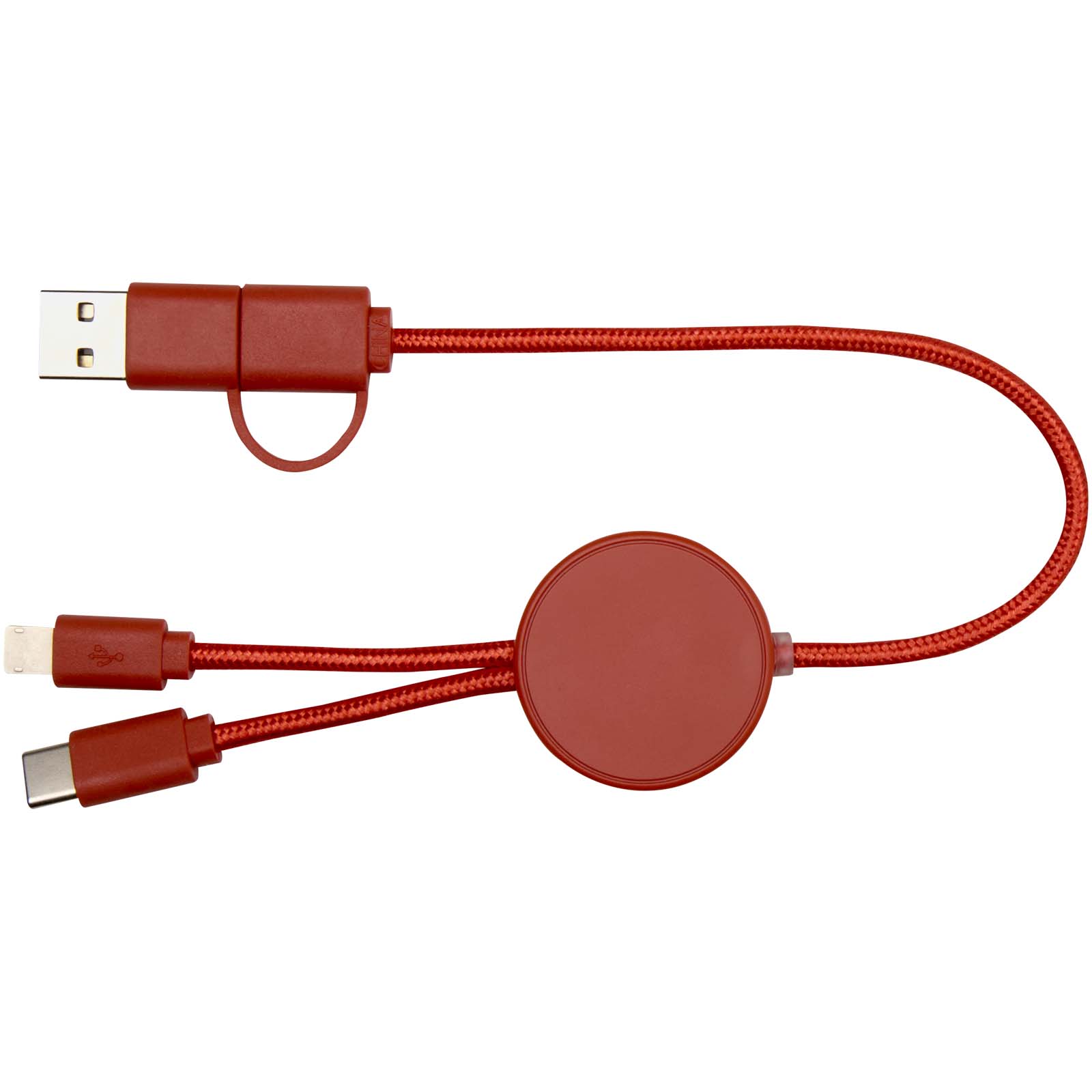 Citala 30 cm 5-in-1 Kabel aus recyceltem Kunststoff für Datenübertragung und 27W Schnellladung ziegelstein