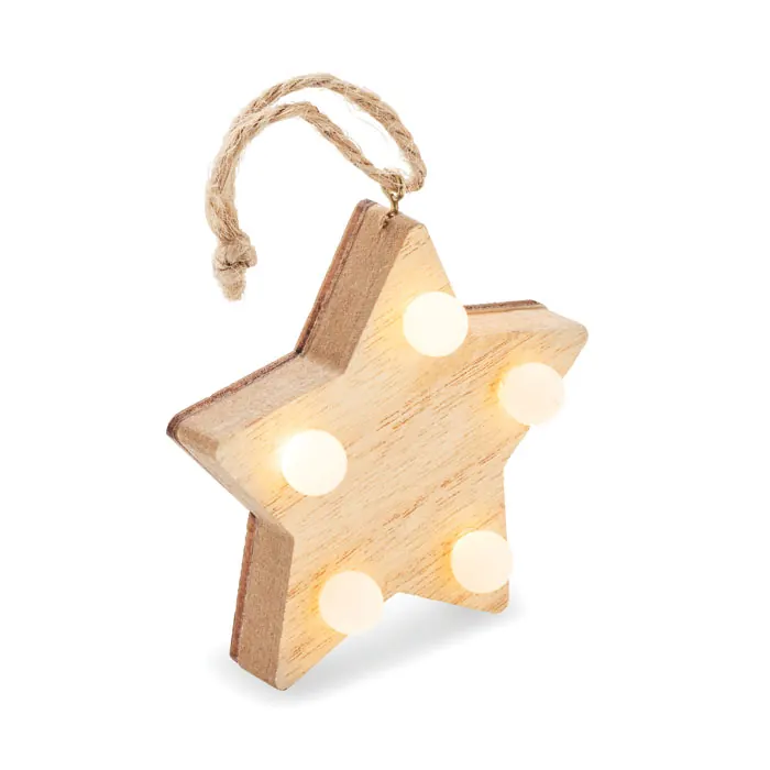 Anhänger aus Holz mit LED