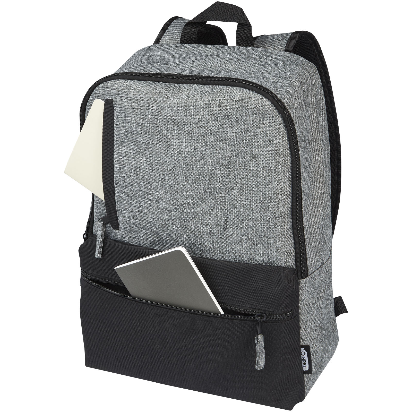 Reclaim 15" GRS recycelter Laptop Rucksack 14 L schwarz, heather grau