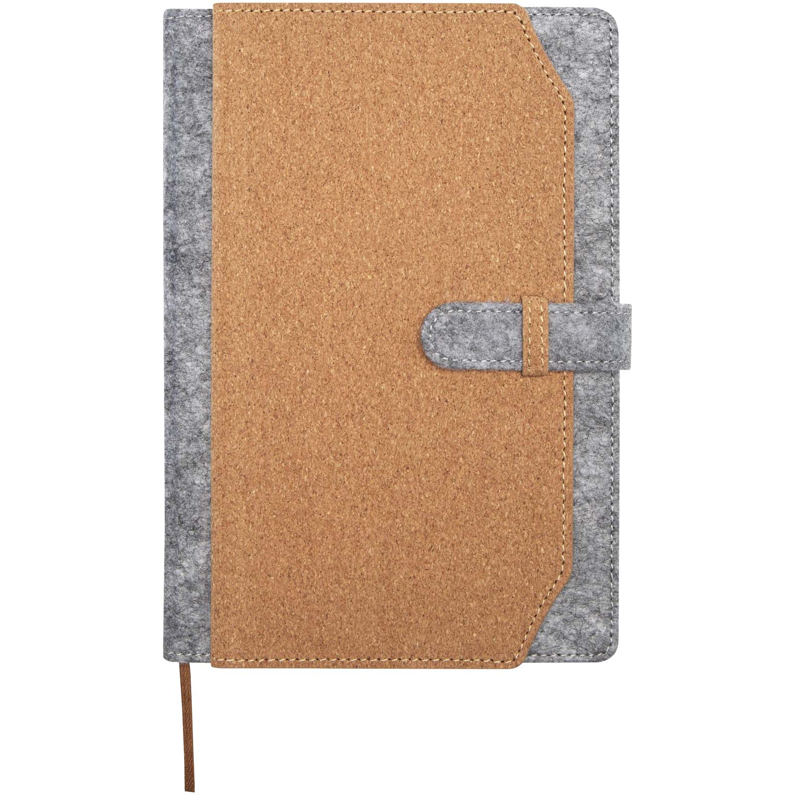 Viviana A5 Notizbuch aus recyceltem Filz und Kork natur