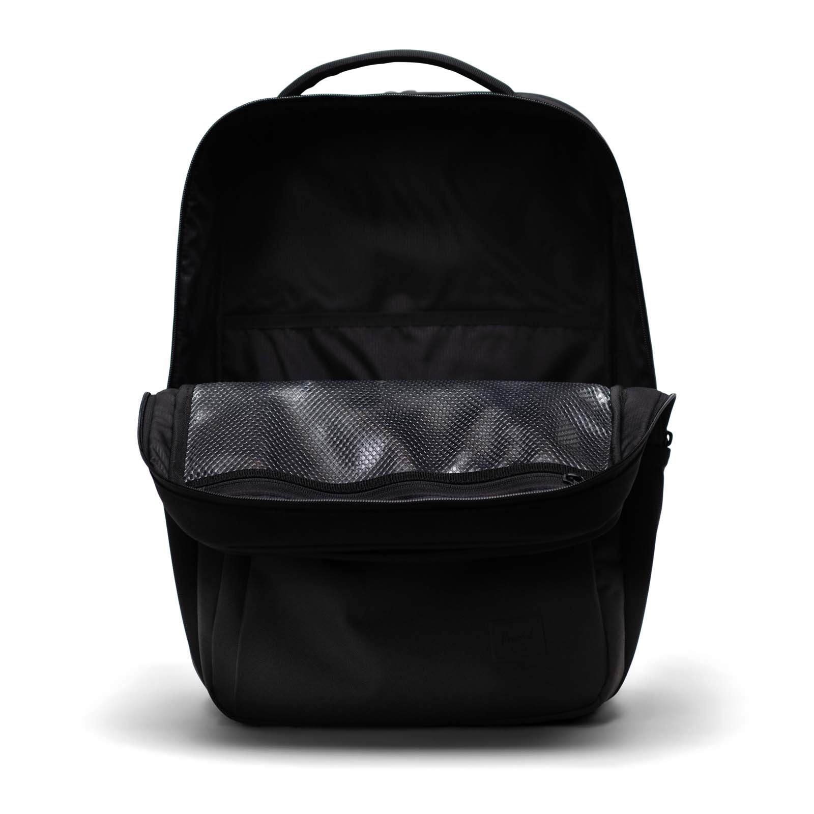 Herschel Kaslo Tech Rucksack aus recyceltem Material 30 l schwarz