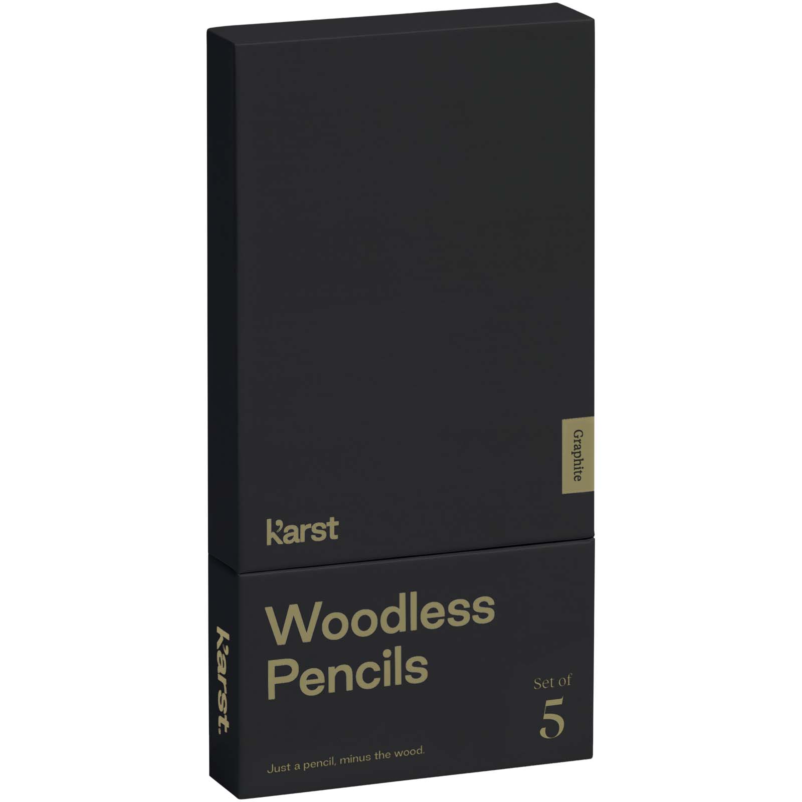 Karst® 5er-Pack 2B holzlose Graphitstifte grau