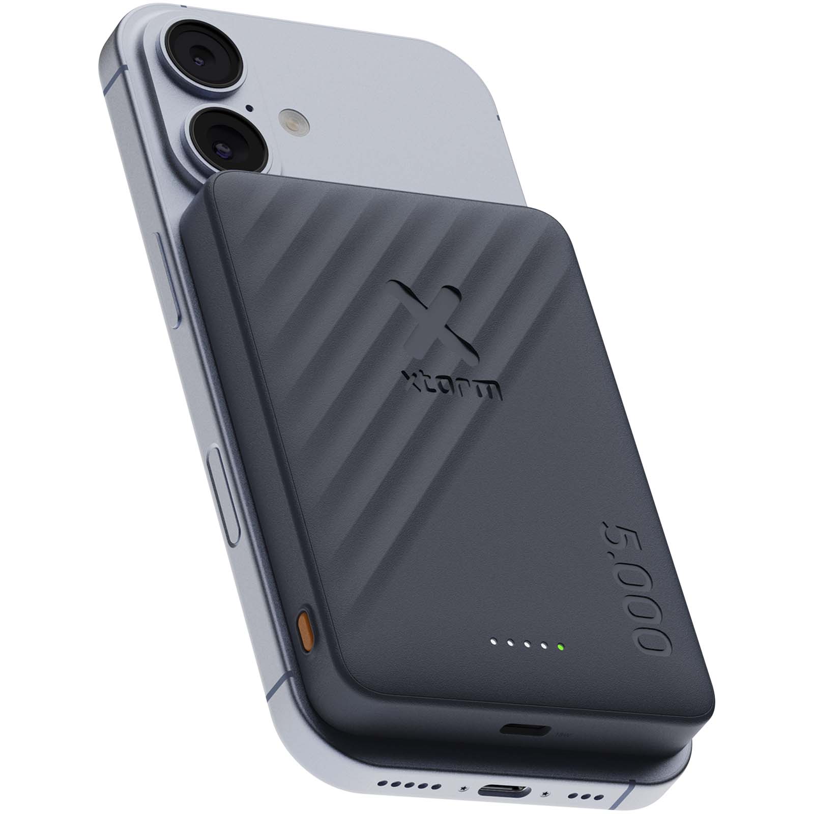 Xtorm Go2 15 W, 5000 mAh kabellose Powerbank mittelblau
