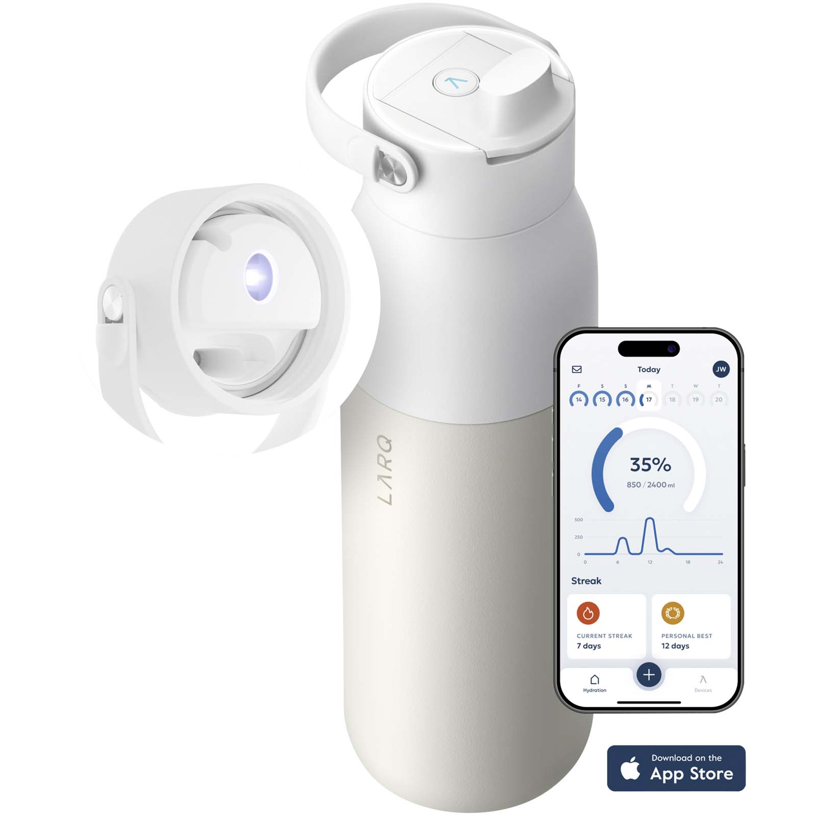 LARQ PureVis™ 2.0 1000 ml Flasche weiss