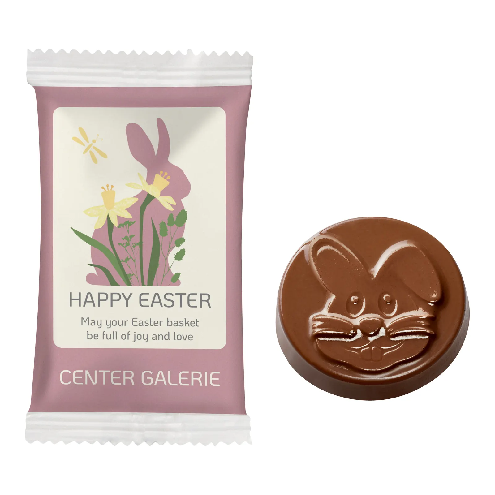 Schokotaler "Osterhase" im Papierflowpack