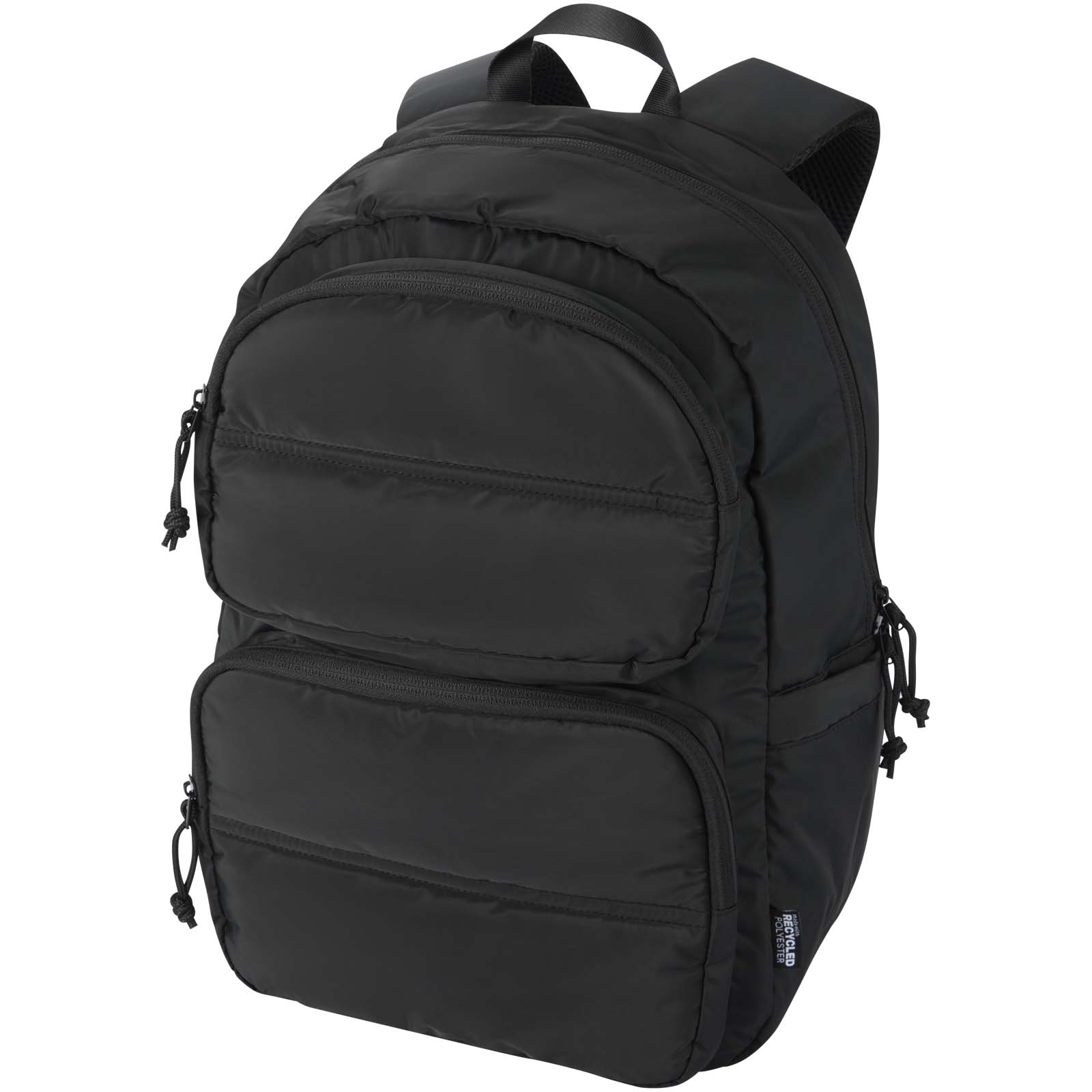 Puffer 15,6" GRS recycelter Laptoprucksack 18L schwarz