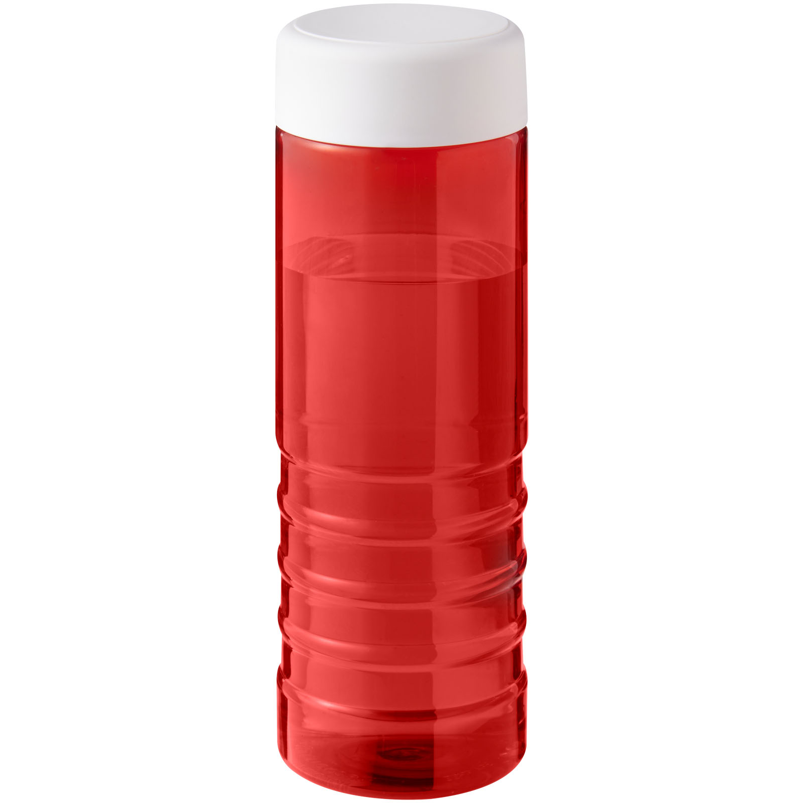 H2O Active® Eco Treble 750 ml Sportflasche mit Drehdeckel rot, weiss