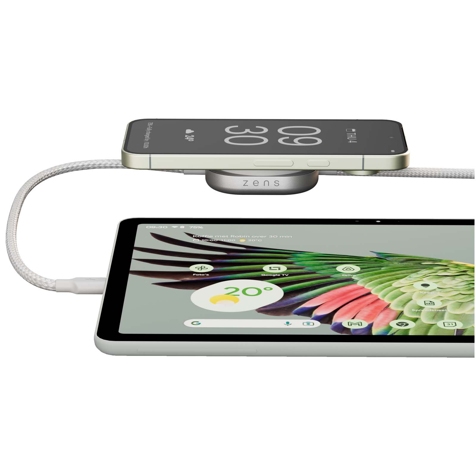 Zens Pro 2 140 W, USB-C, 2 in 1 Ladekabel