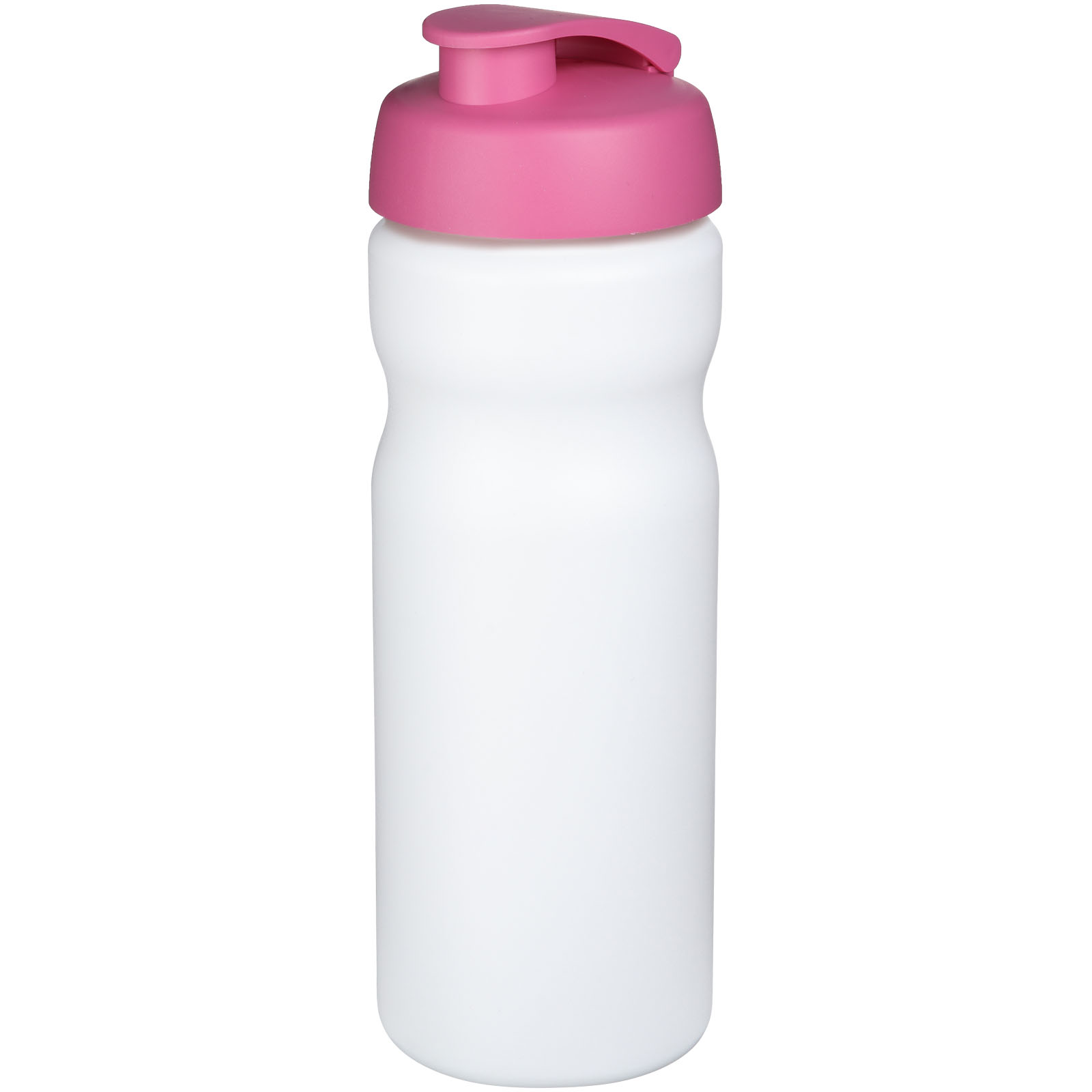 Baseline® Plus 650 ml Sportflasche mit Klappdeckel weiss, rosa