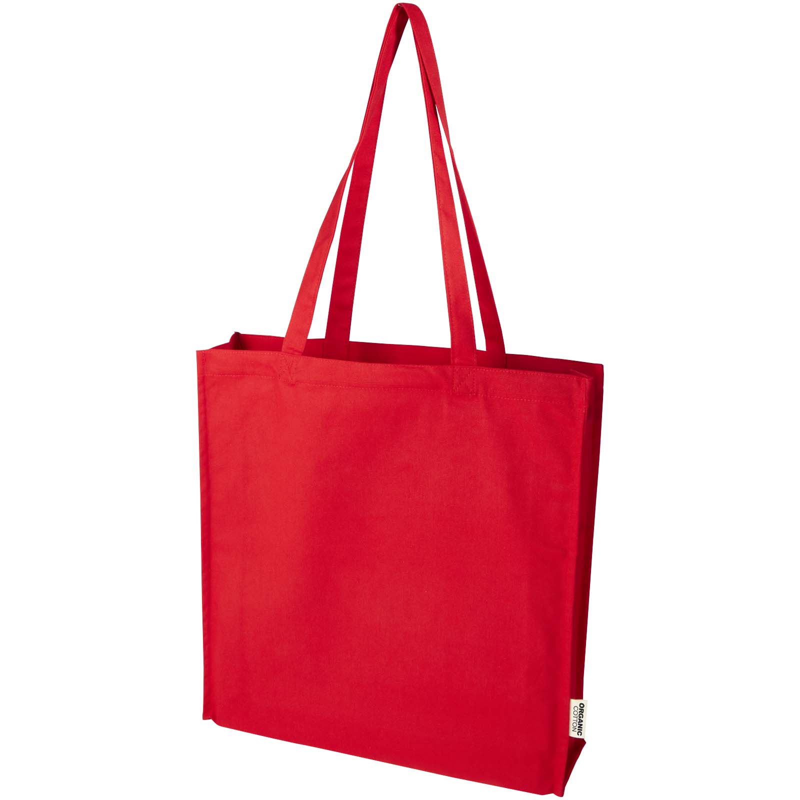 Odisha 180 g/m² OCS Bio Tragetasche mit Seitenfalten 14L rot