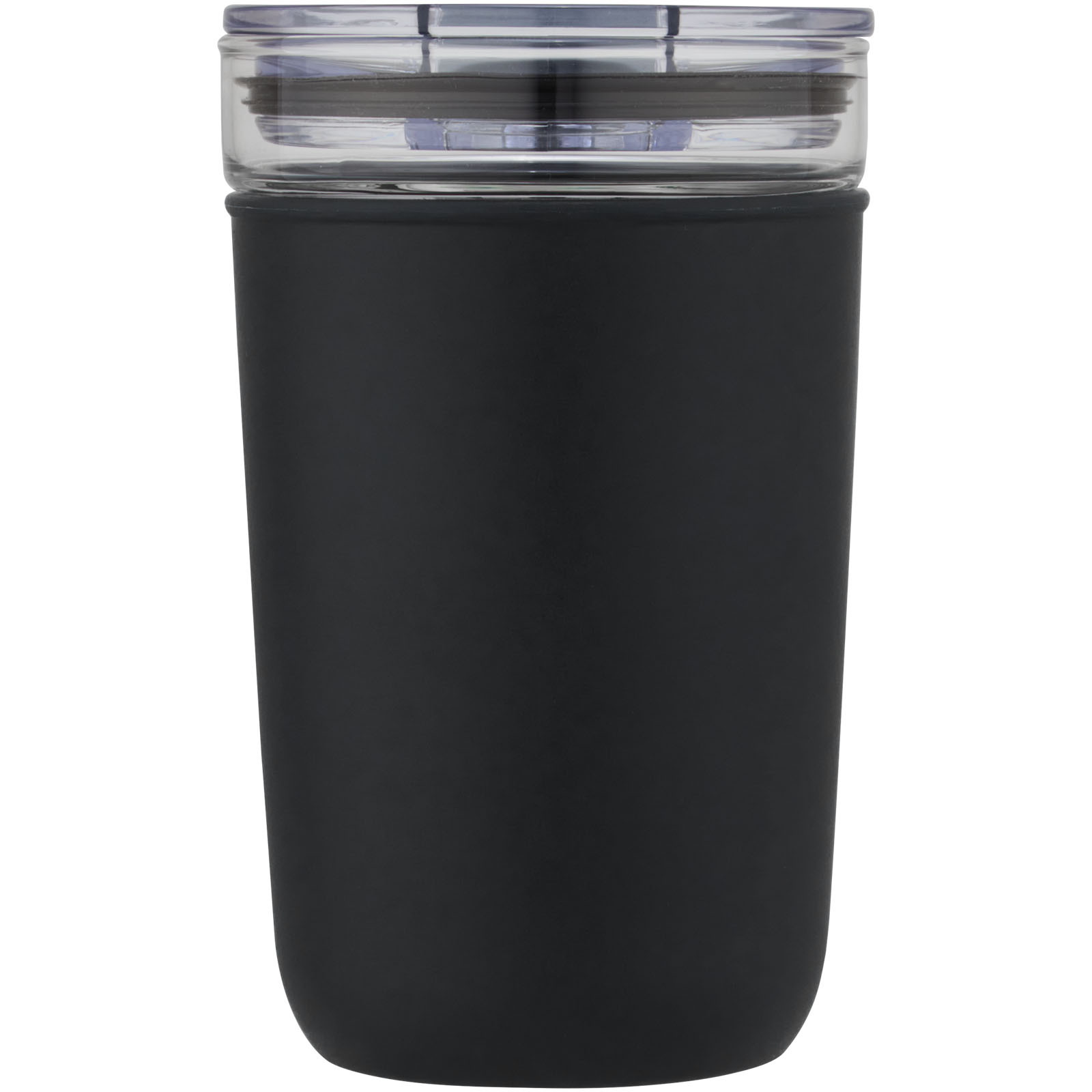 Bello 420 ml Glasbecher mit Außenwand aus recyceltem Kunststoff schwarz