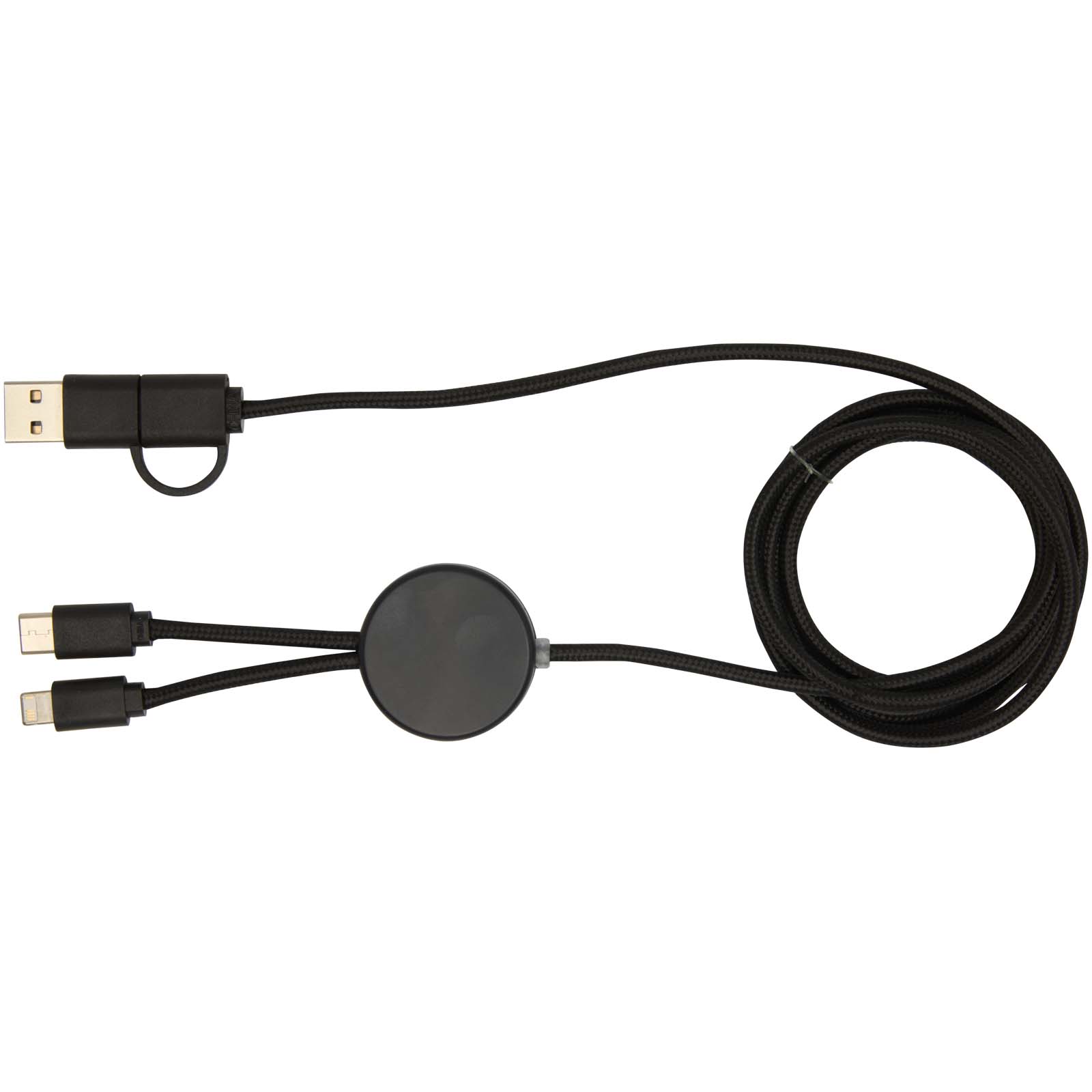 Citala 150 cm 5-in-1 Kabel aus recyceltem Kunststoff für Datenübertragung und 27W Schnellladung schwarz