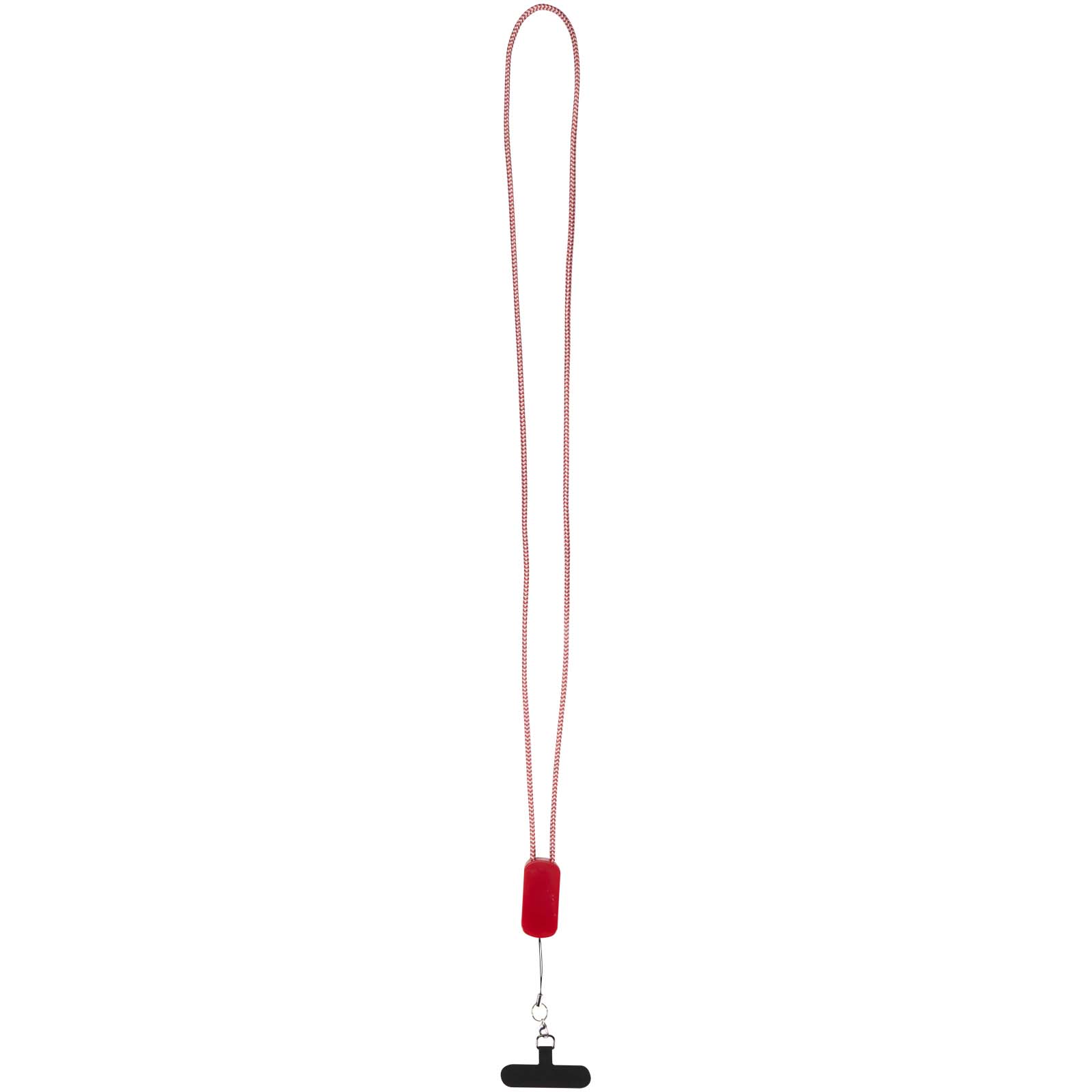 Anser Smartphone Lanyard aus recyceltem Kunststoff mit 27 W 5-in-1 integriertem Kabel rot