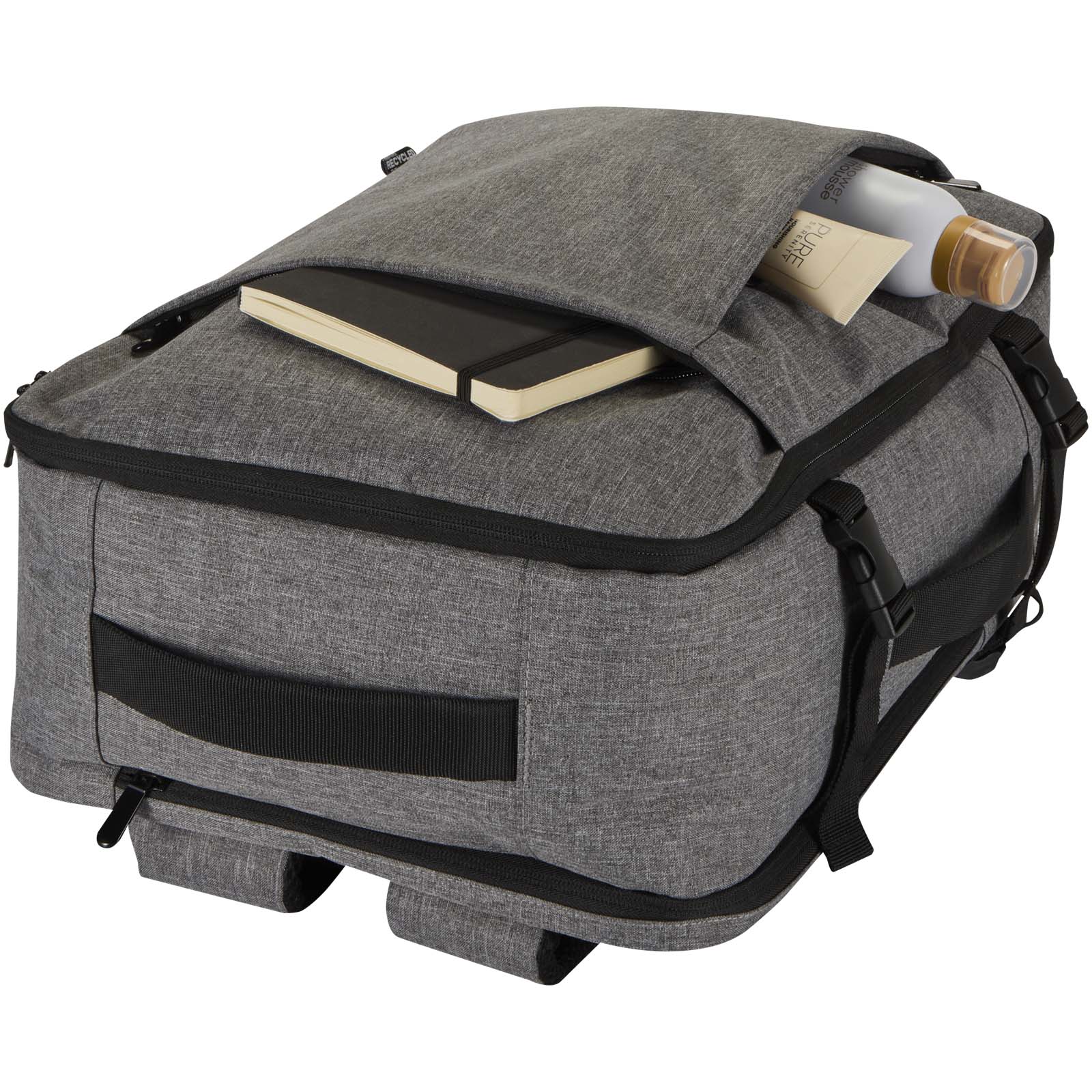 Libra 17" GRS recycelter Kabinenrucksack 25L heather grau