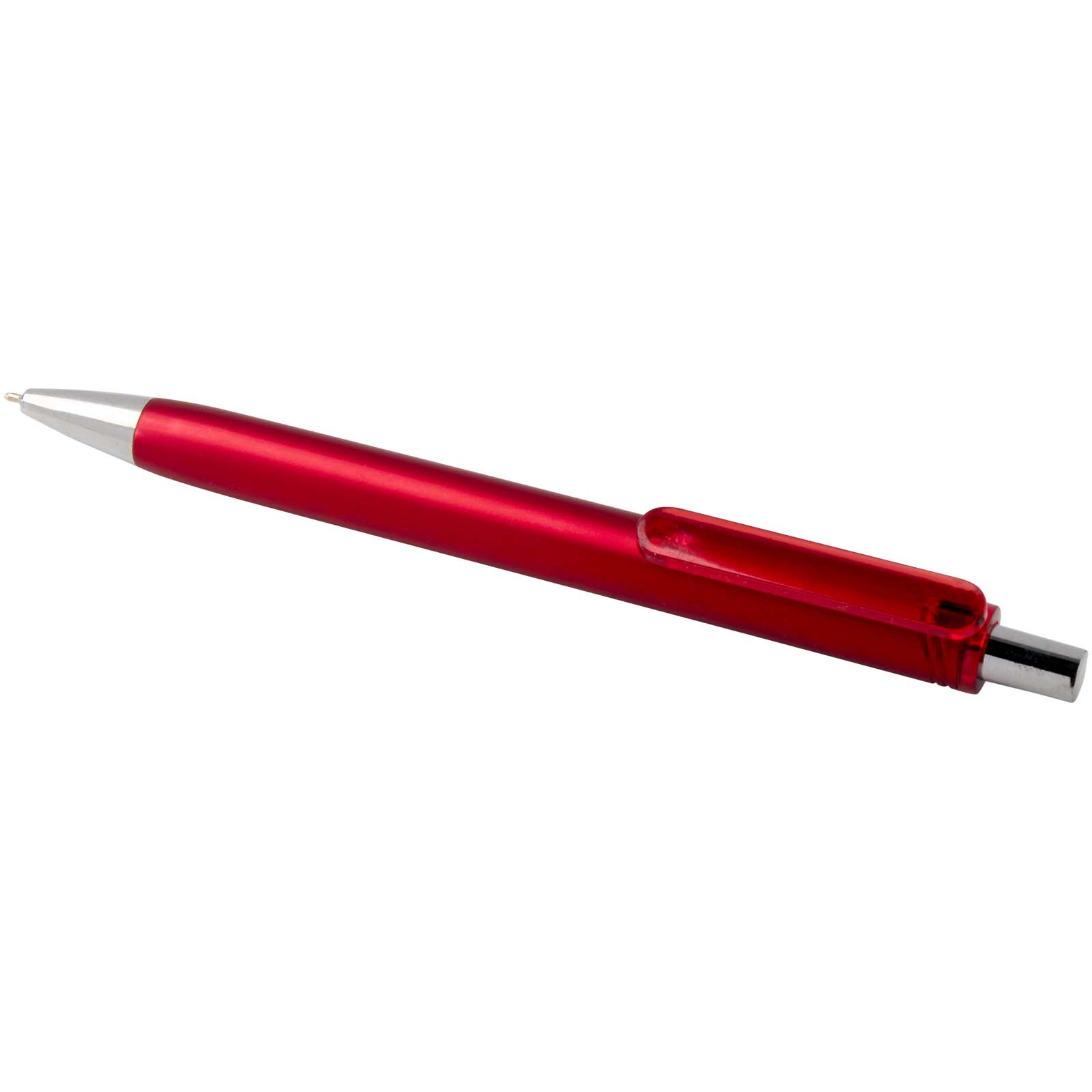 Feld RCS recycelter Kugelschreiber mit Metallic-Finish (schwarze Mine) rot