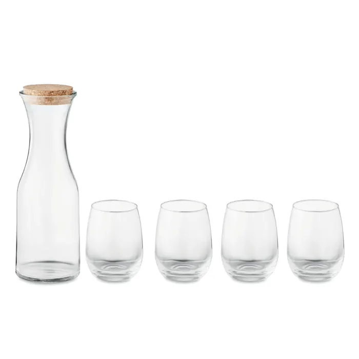 Set aus recyceltem Glas