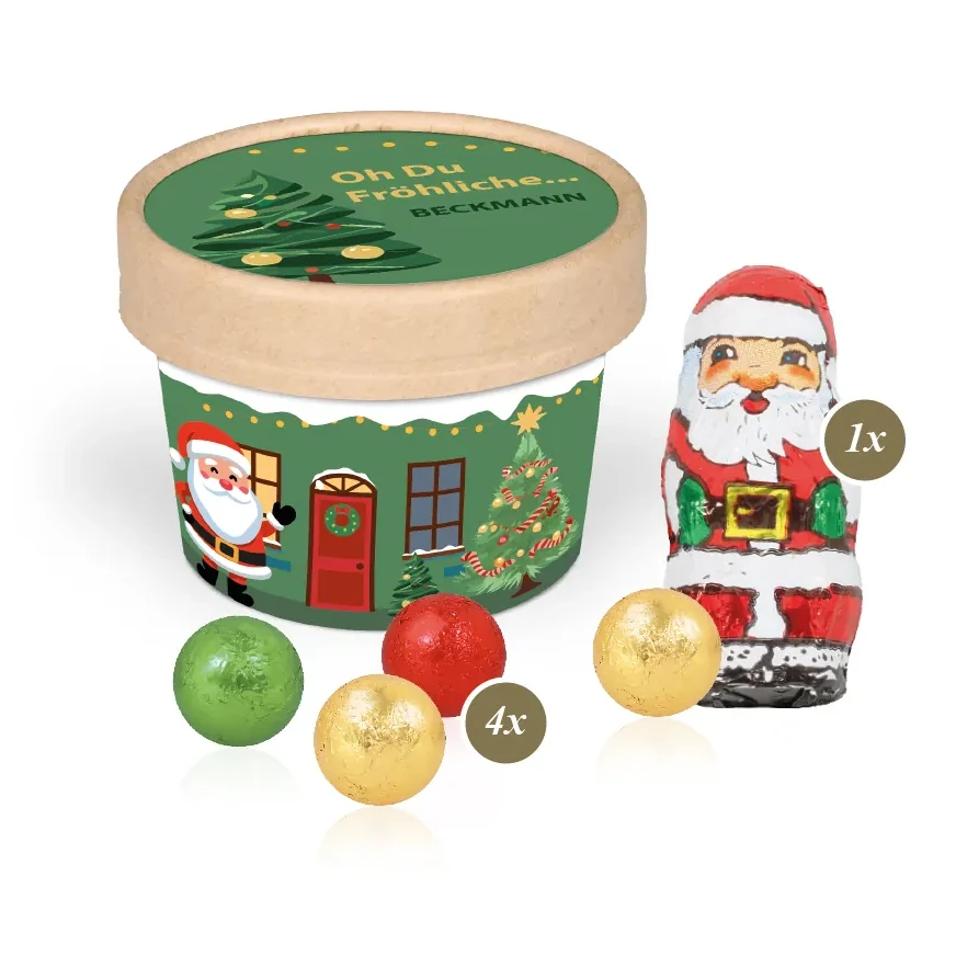 Christmas Paperbox mit Fairtrade® Schokolade