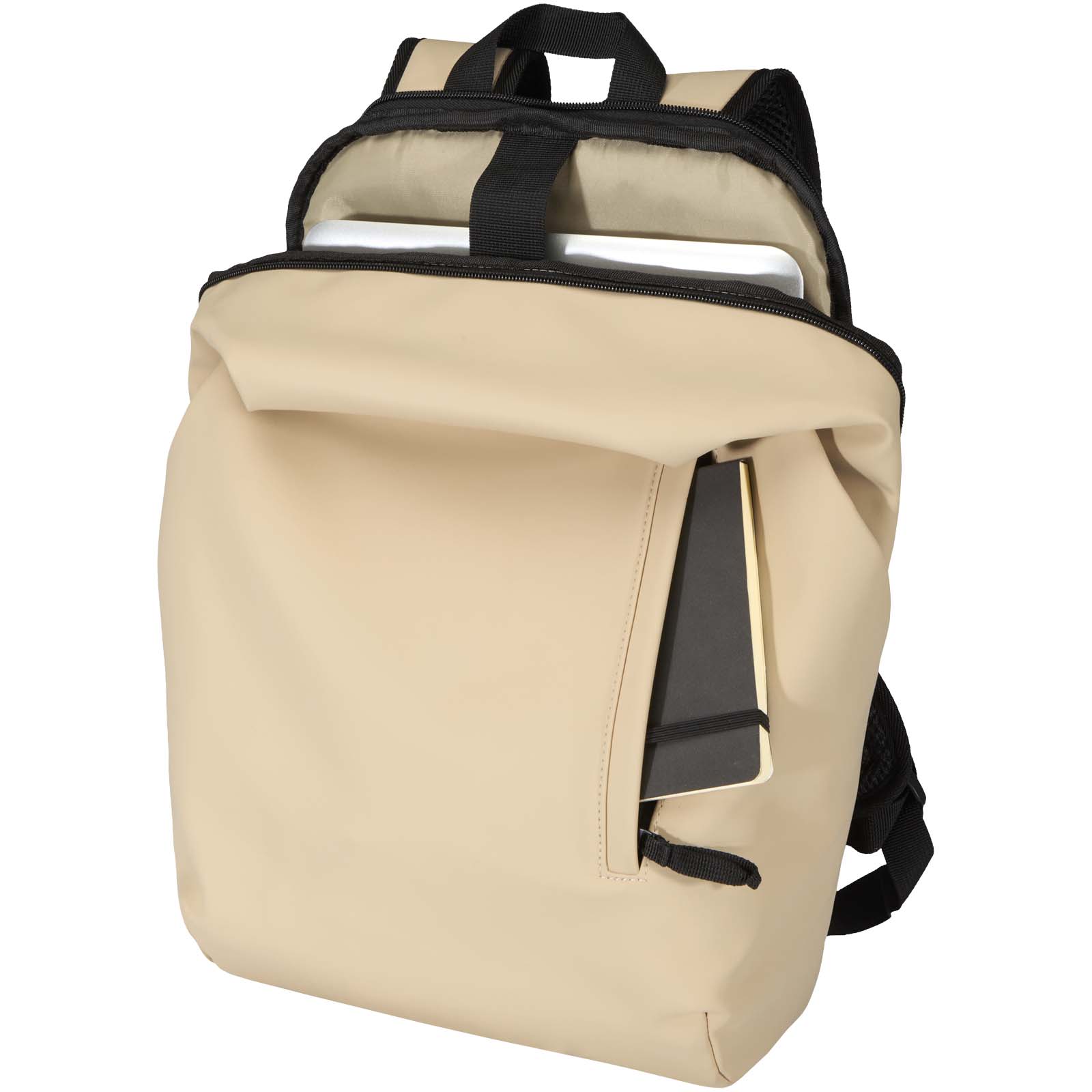 Resi Plus 15" GRS recycelter diebstahlsicherer Rucksack 18L oatmeal