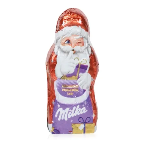 Werbe-Klappkarte mit Weihnachtsmann von Milka