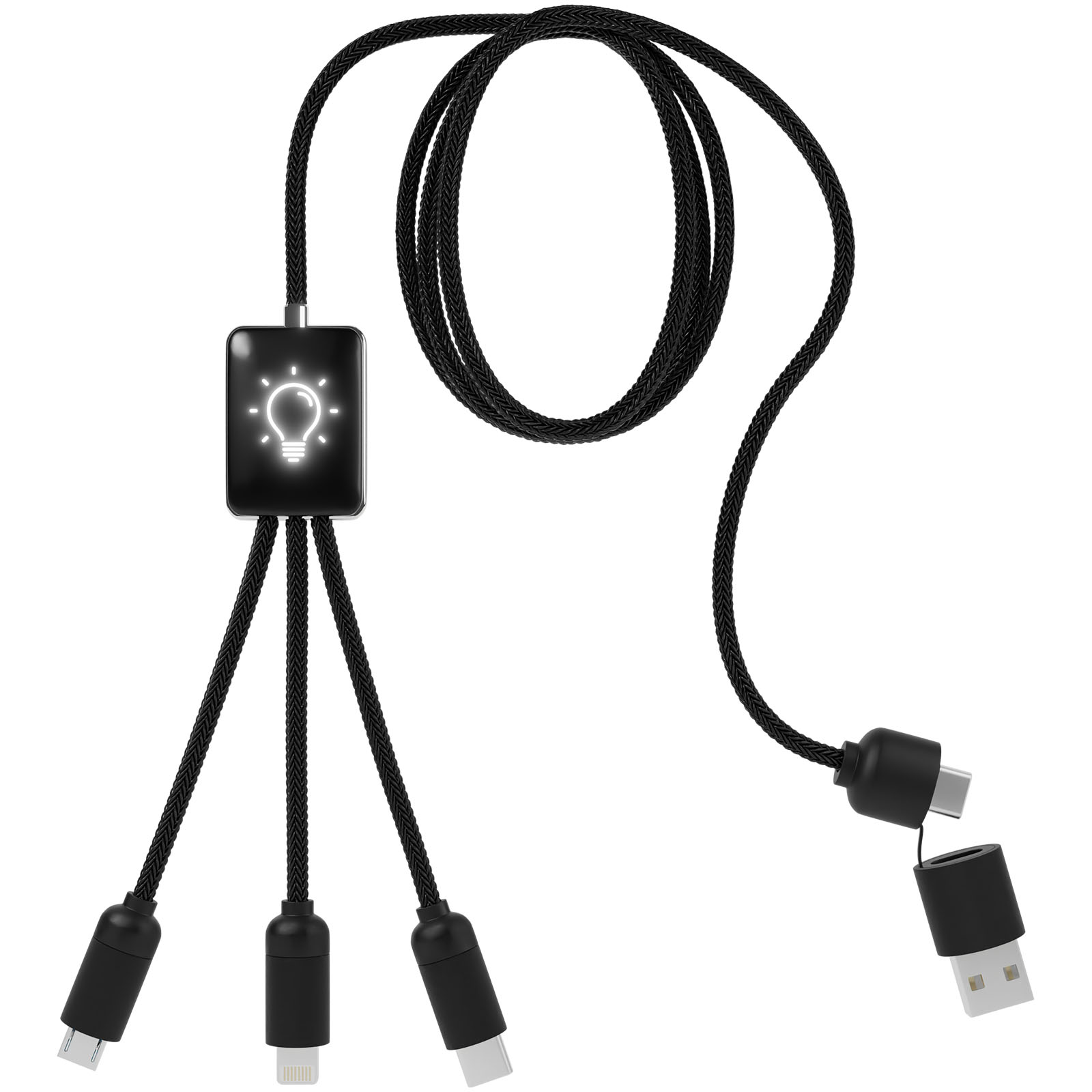 SCX.design C28 Erweitertes 5-in-1-Ladekabel schwarz, weiss