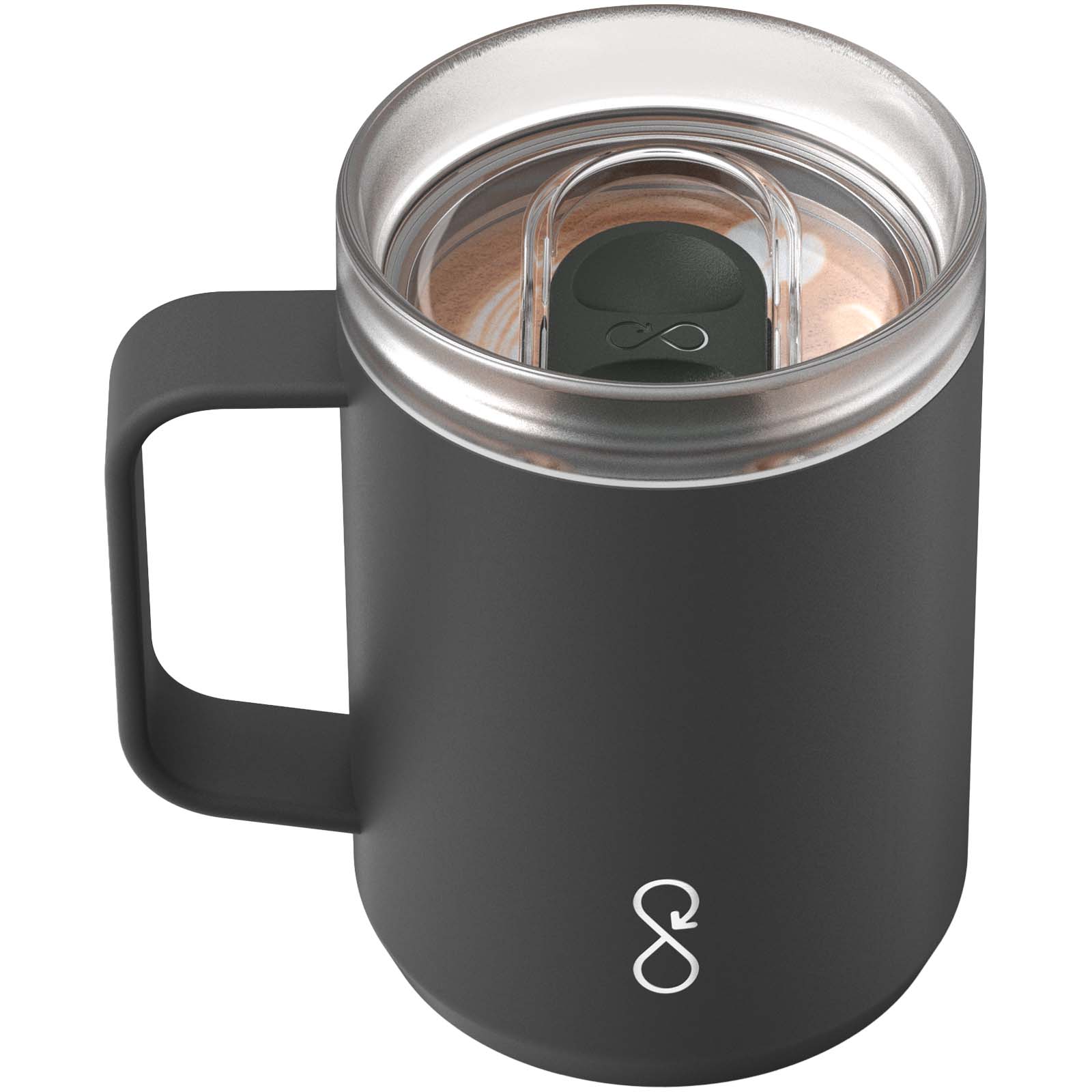 Ocean Bottle 350 ml vakuumisolierter Reisebecher obsidian-schwarz