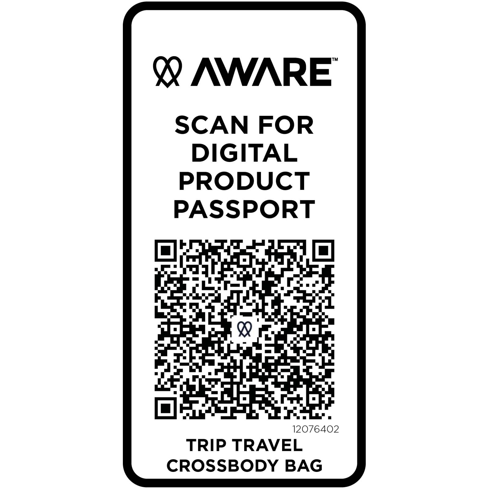Trip Aware™ Recycelte Reisetasche mit Schultergurt 1 L offwhite
