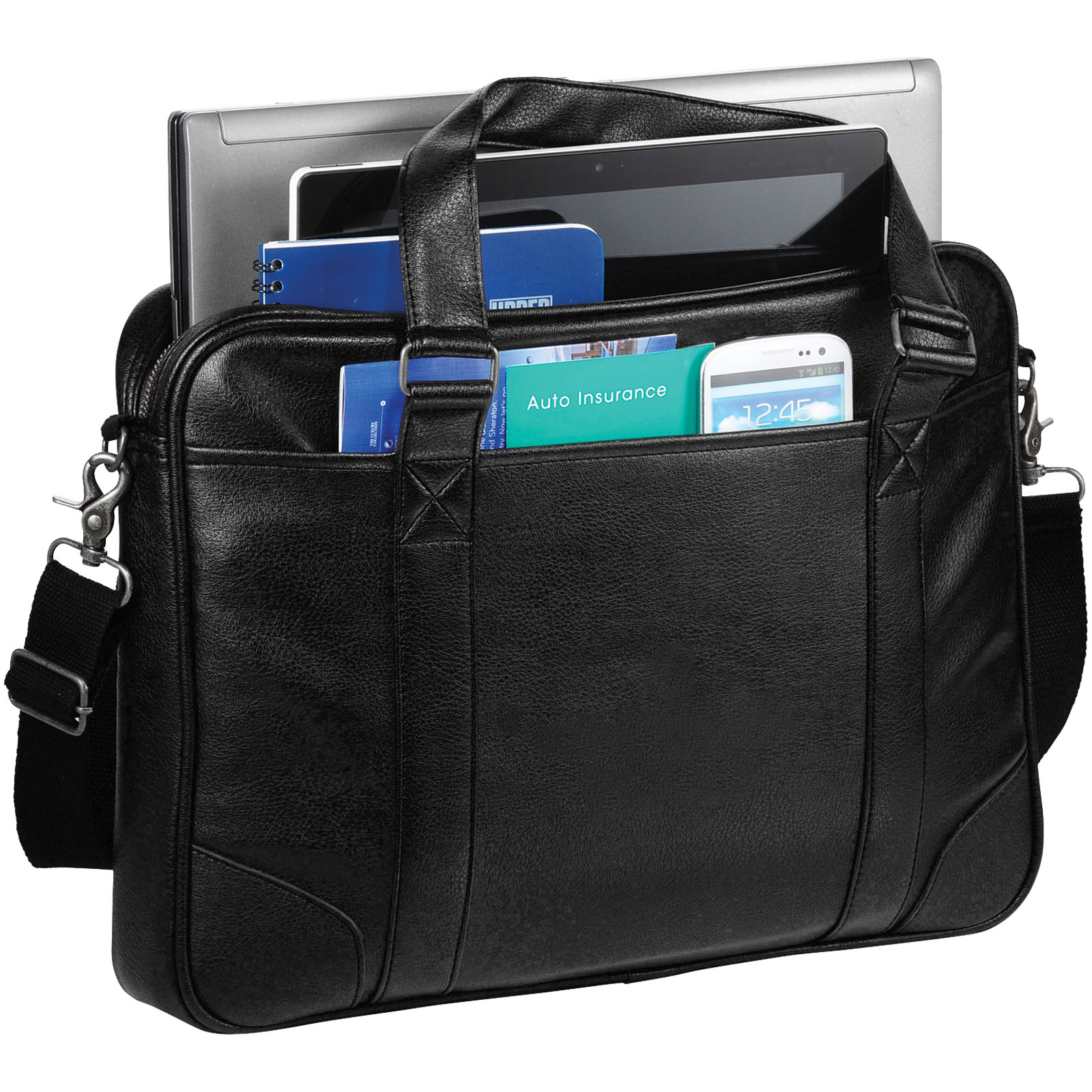 Oxford 15,6" schmale Laptop Konferenztasche 5L schwarz
