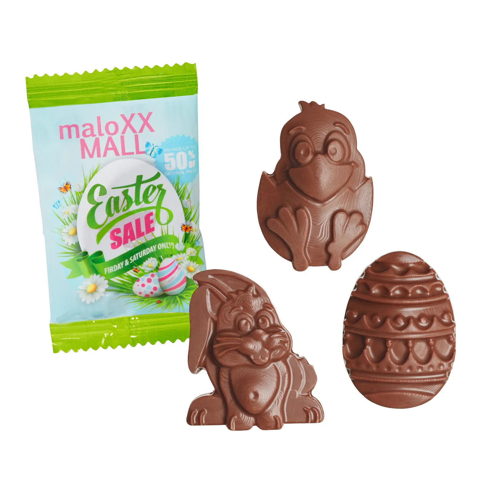Oster Schoko-Figuren im konventionellen Flowpack