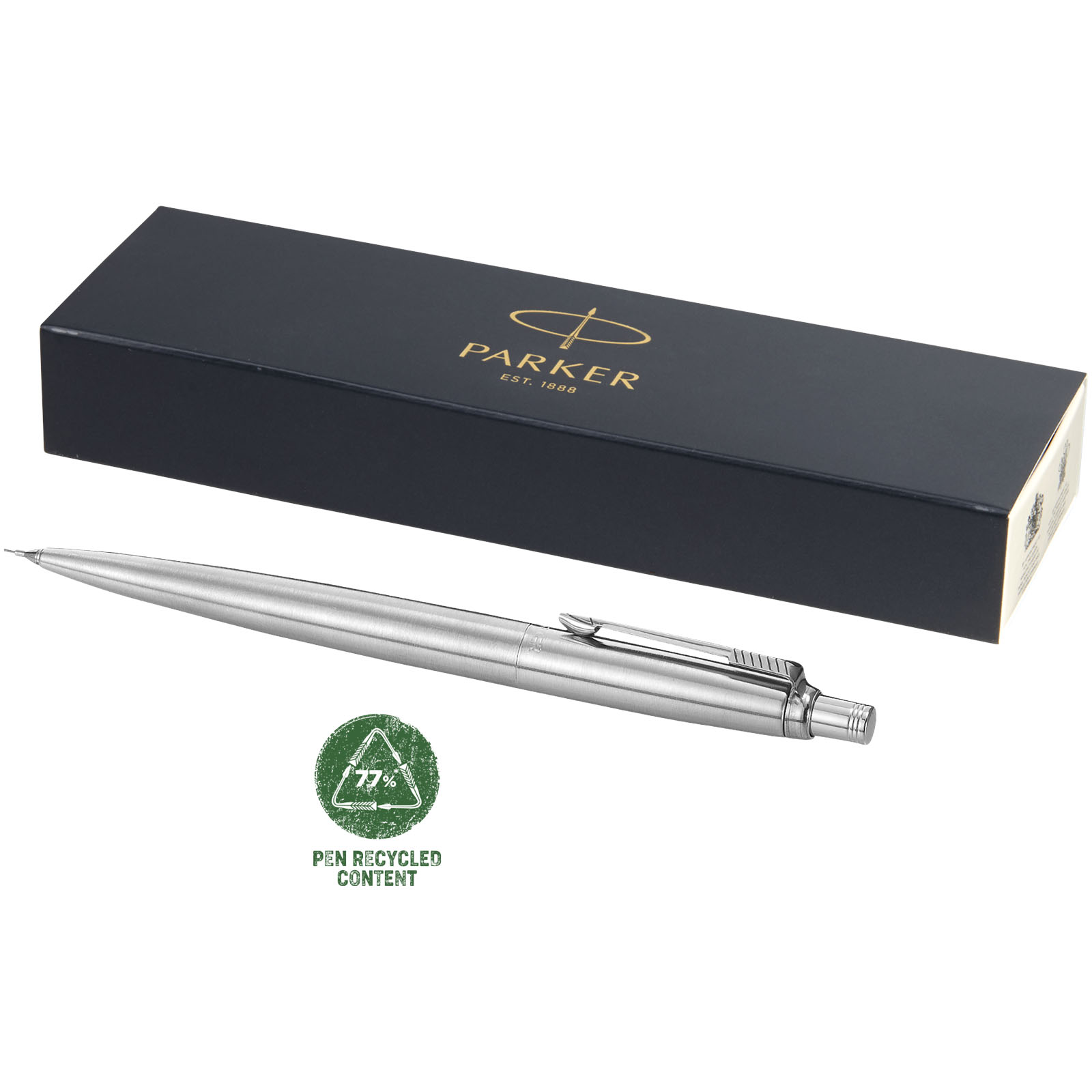 Parker Jotter Druckbleistift mit integriertem Radiergummi (schwarze Mine) stahl